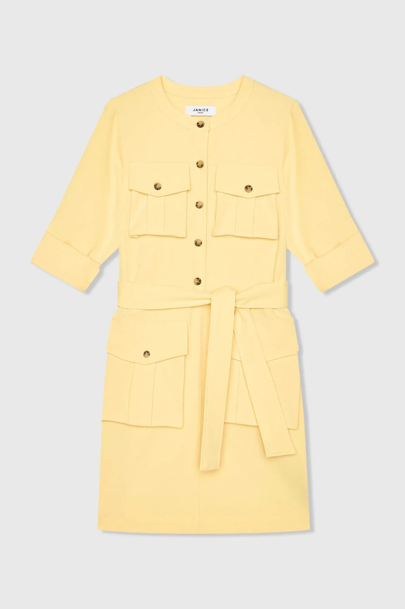 Gelbes Kleid mit Taschen von Alvin
