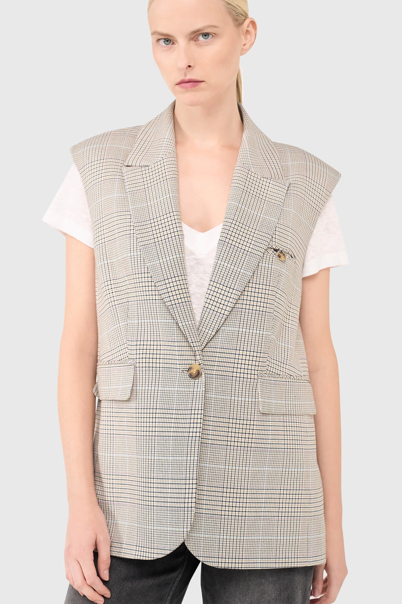 Marvin Blazer Beige Ruit