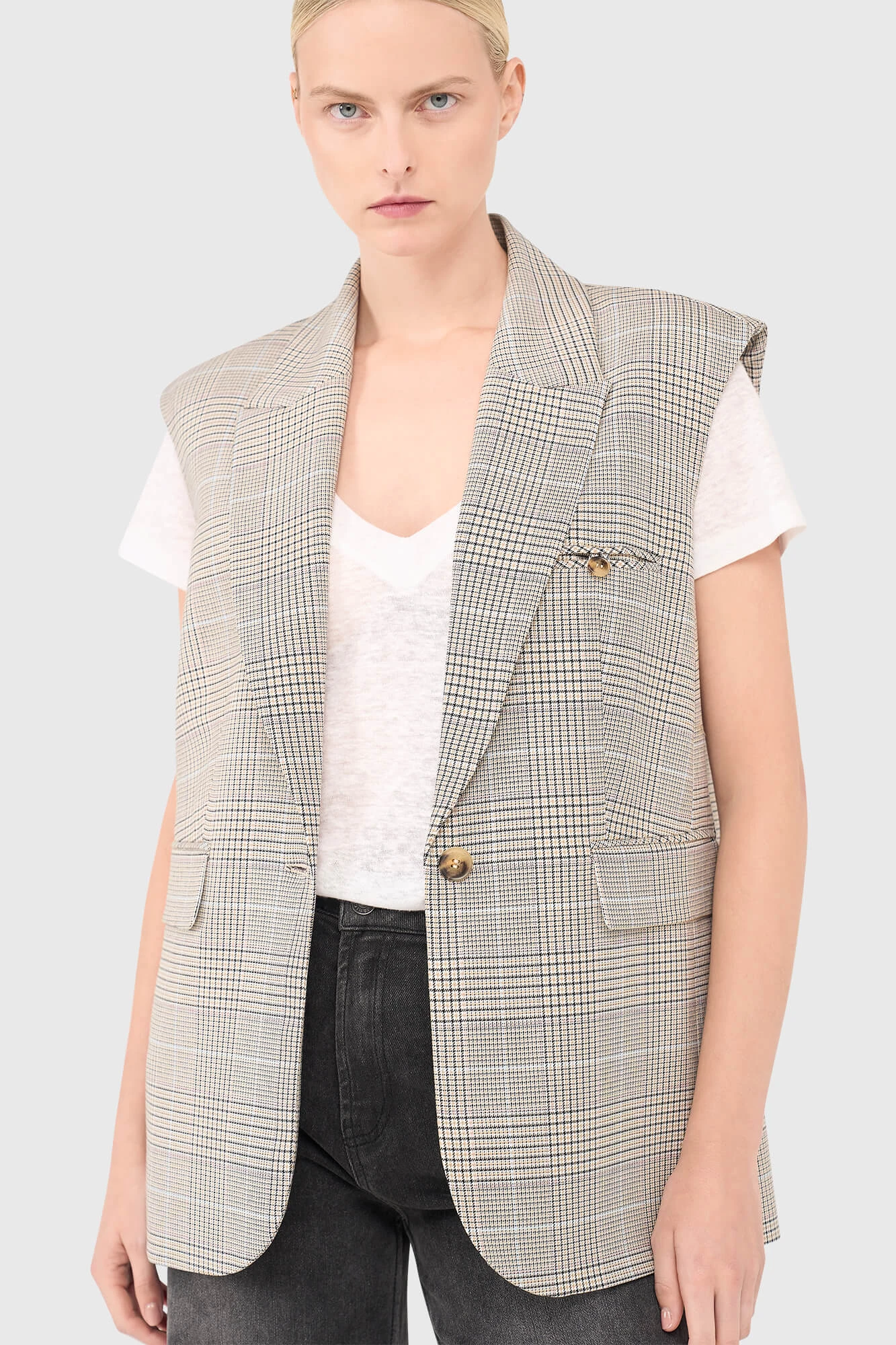 Marvin Blazer Beige Ruit