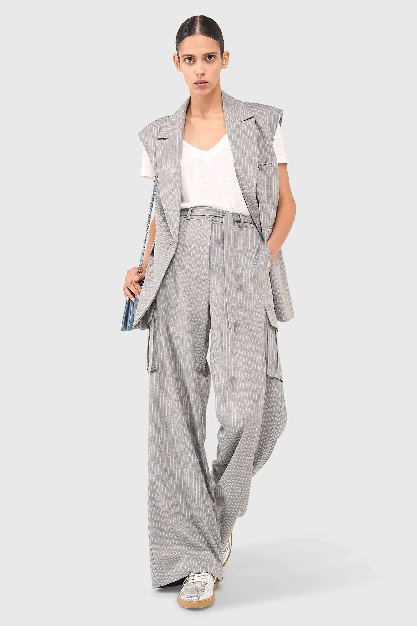 Marvin Blazer Grau Gestreift
