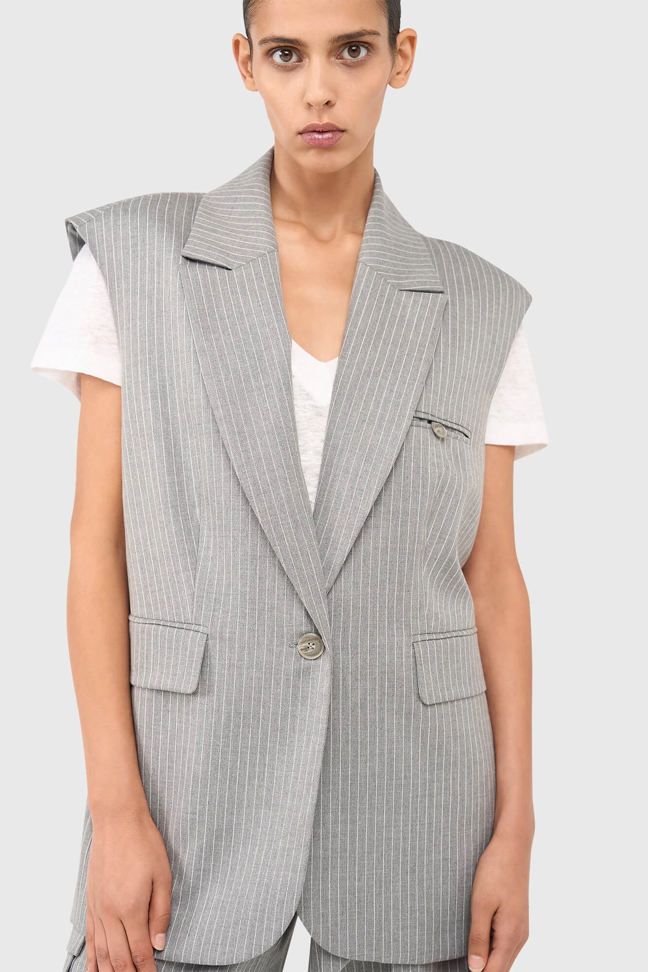 Marvin Blazer Grau Gestreift