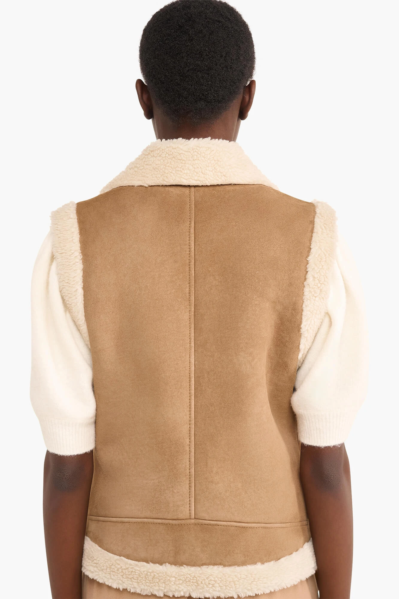 Lammy Damenweste aus Wildleder, Nick, Cognac
