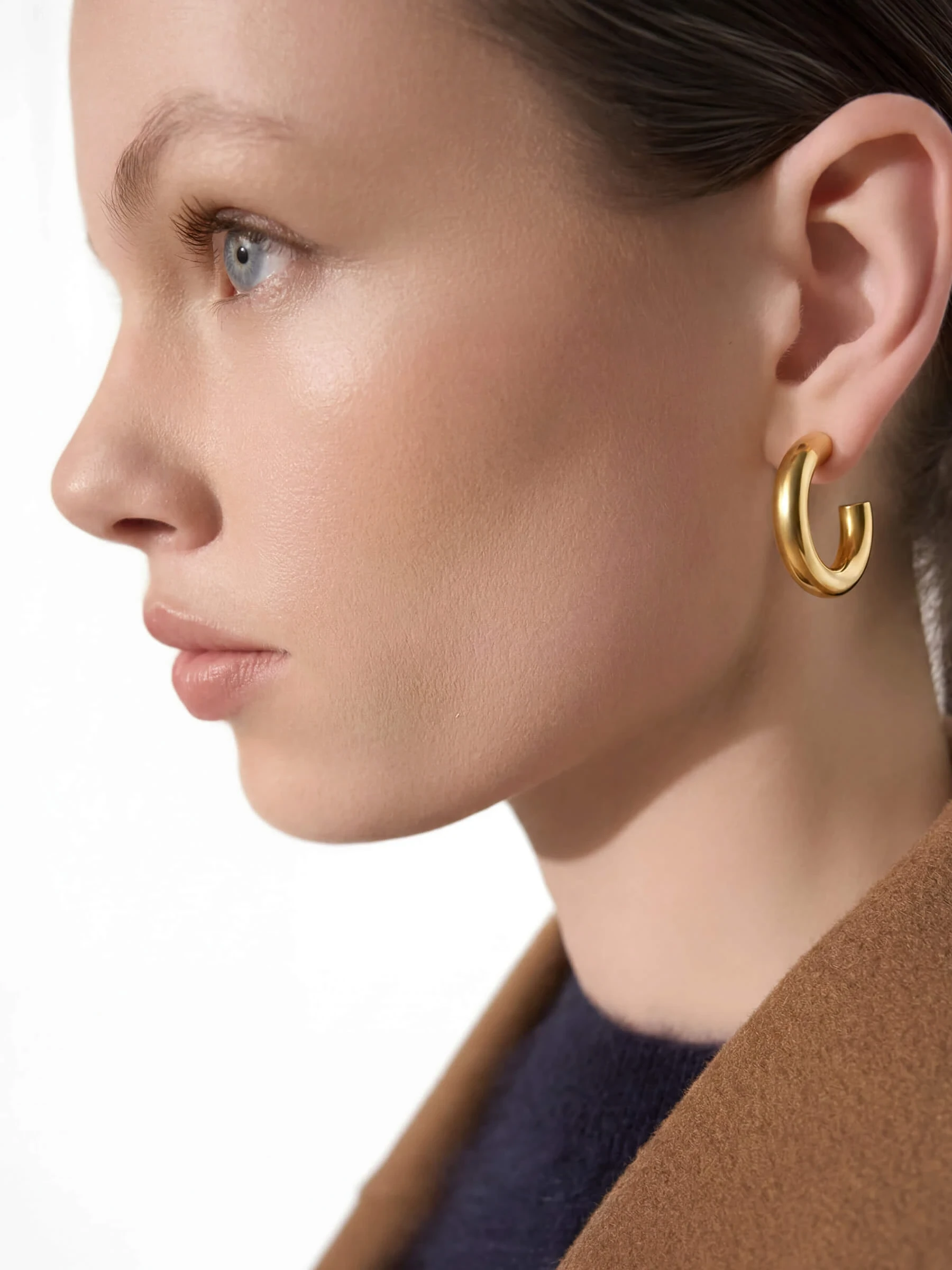 Gouden Oorbellen Creolen Creolen Hoops Chandler Large