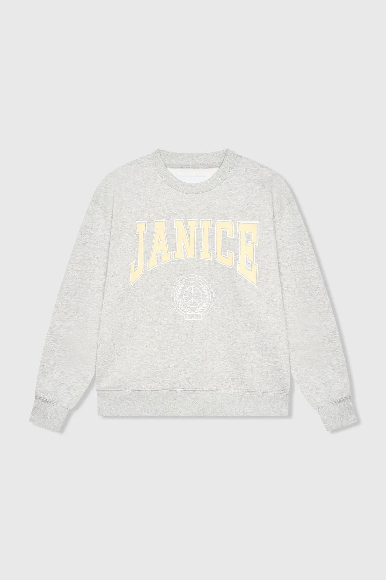 Grauer Damenpullover aus Baumwolle mit Owen-Logo