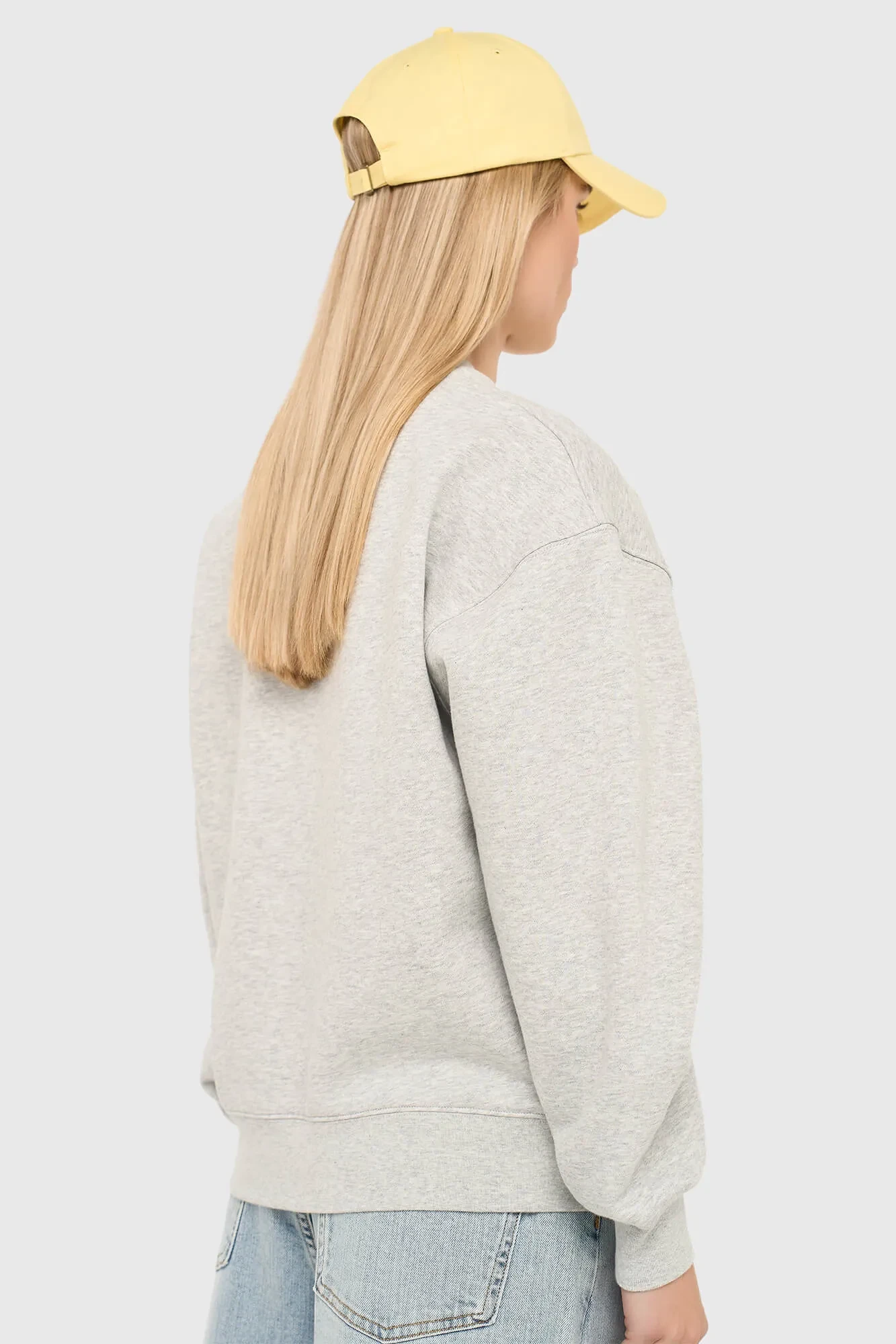 Grauer Damenpullover aus Baumwolle mit Owen-Logo