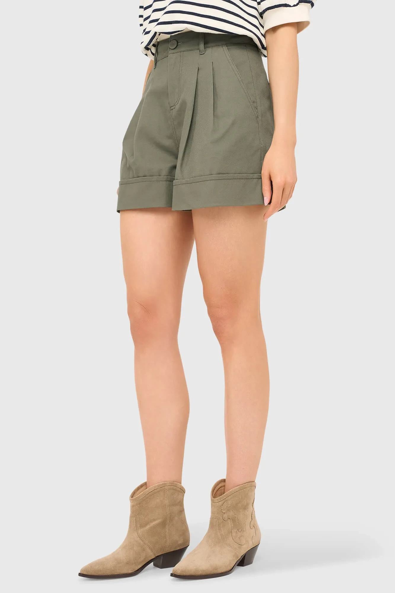 Grüne Baumwollshorts für Damen von Arthur