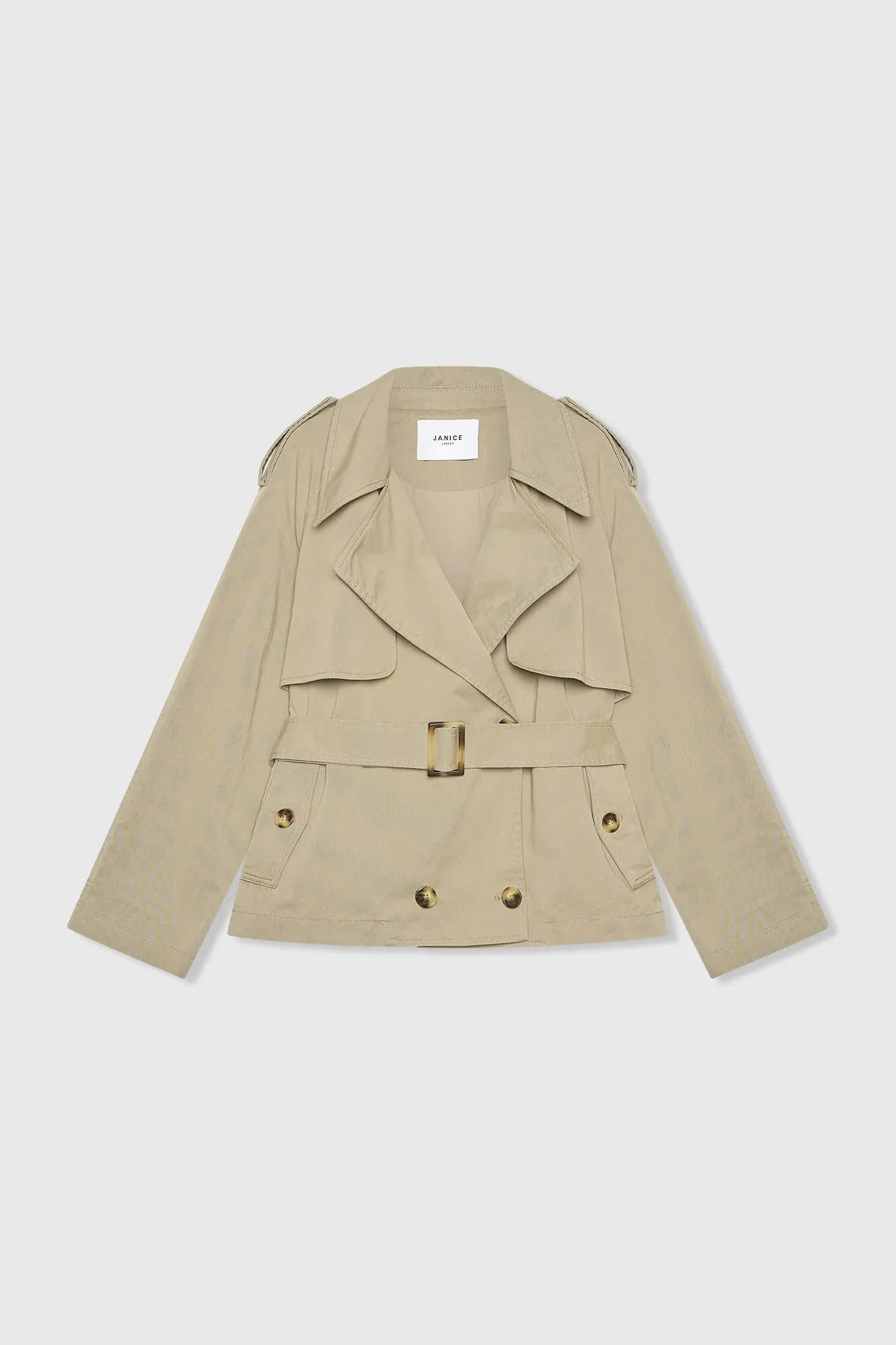 Grüner kurzer Trenchcoat Cayden