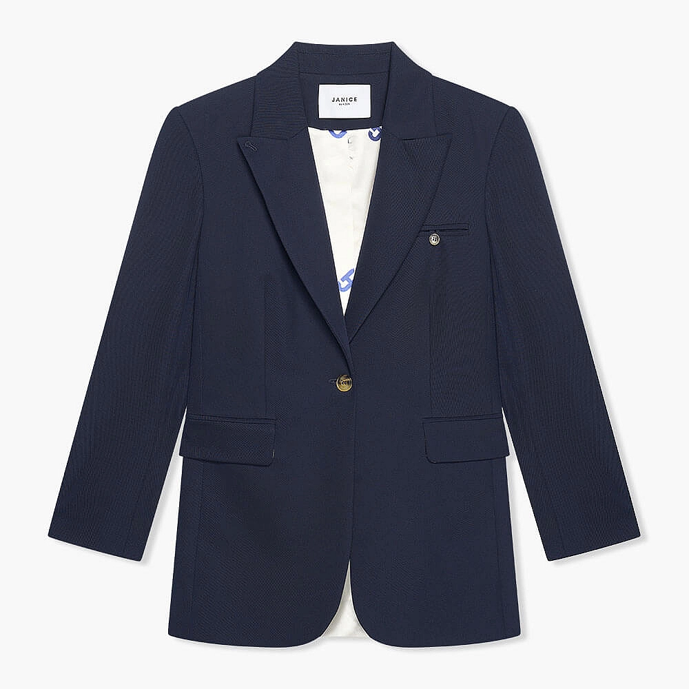 Dames Blazer Blauw Hank