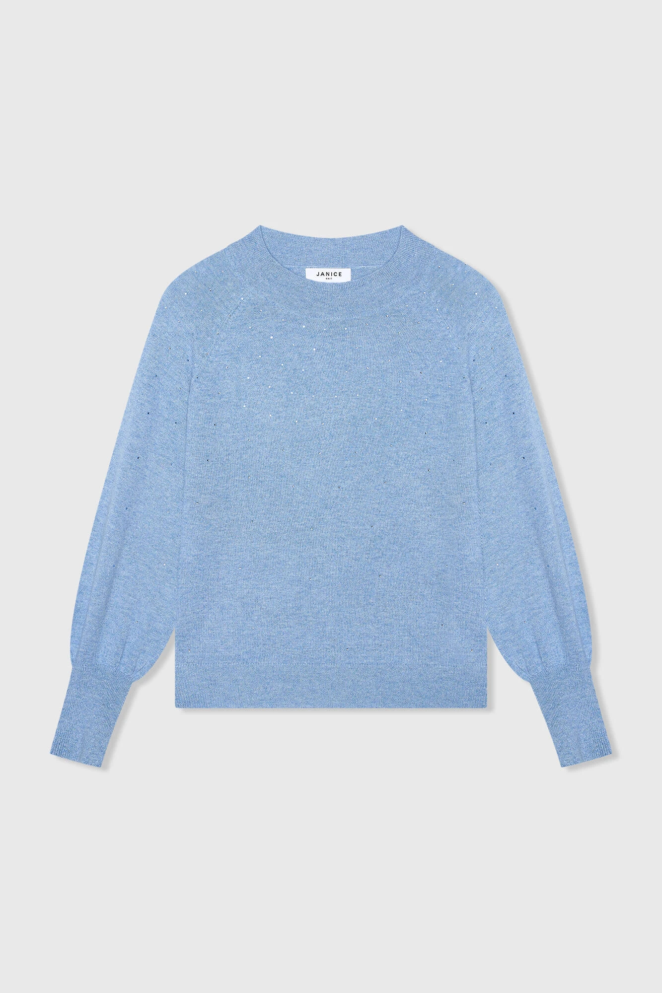 Harvey Denim Blauw Steentjes