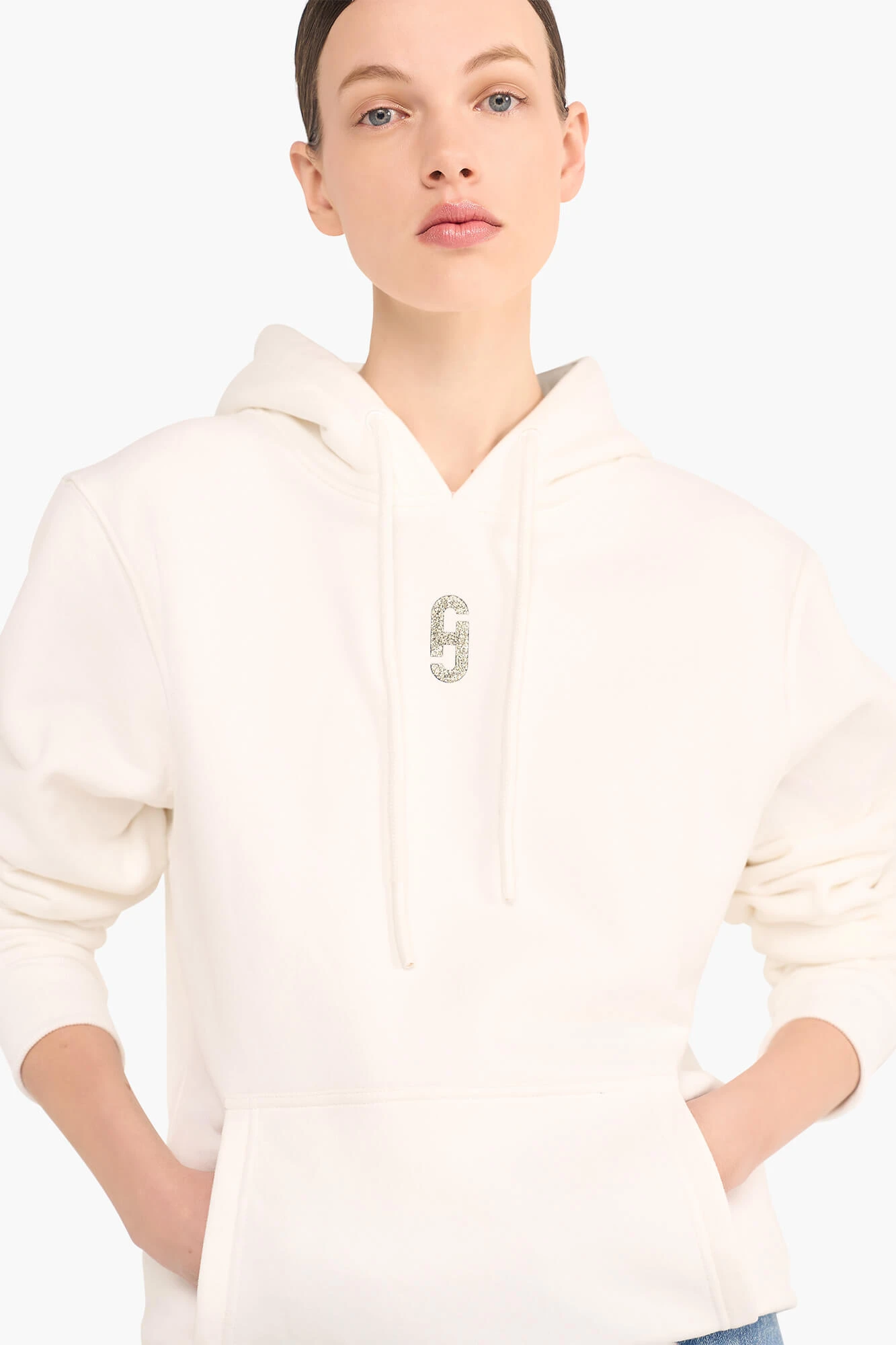 Hoodie Dames Katoen Logo Goud Scott Off White