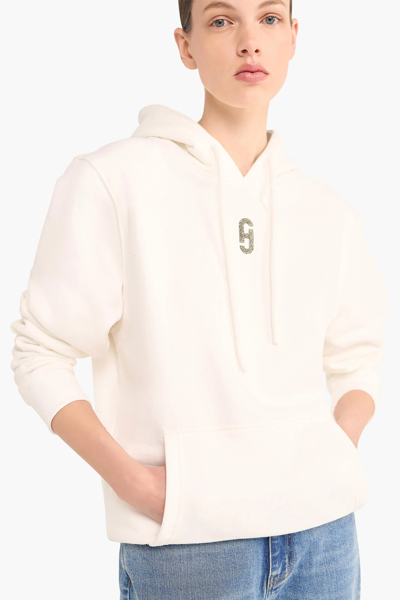 Hoodie Dames Katoen Logo Goud Scott Off White