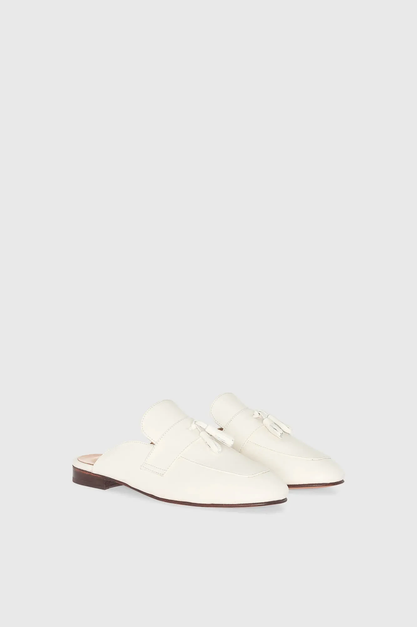 Slipper, Loafer, Damen, Wildleder, Burt Mule, Off-White
