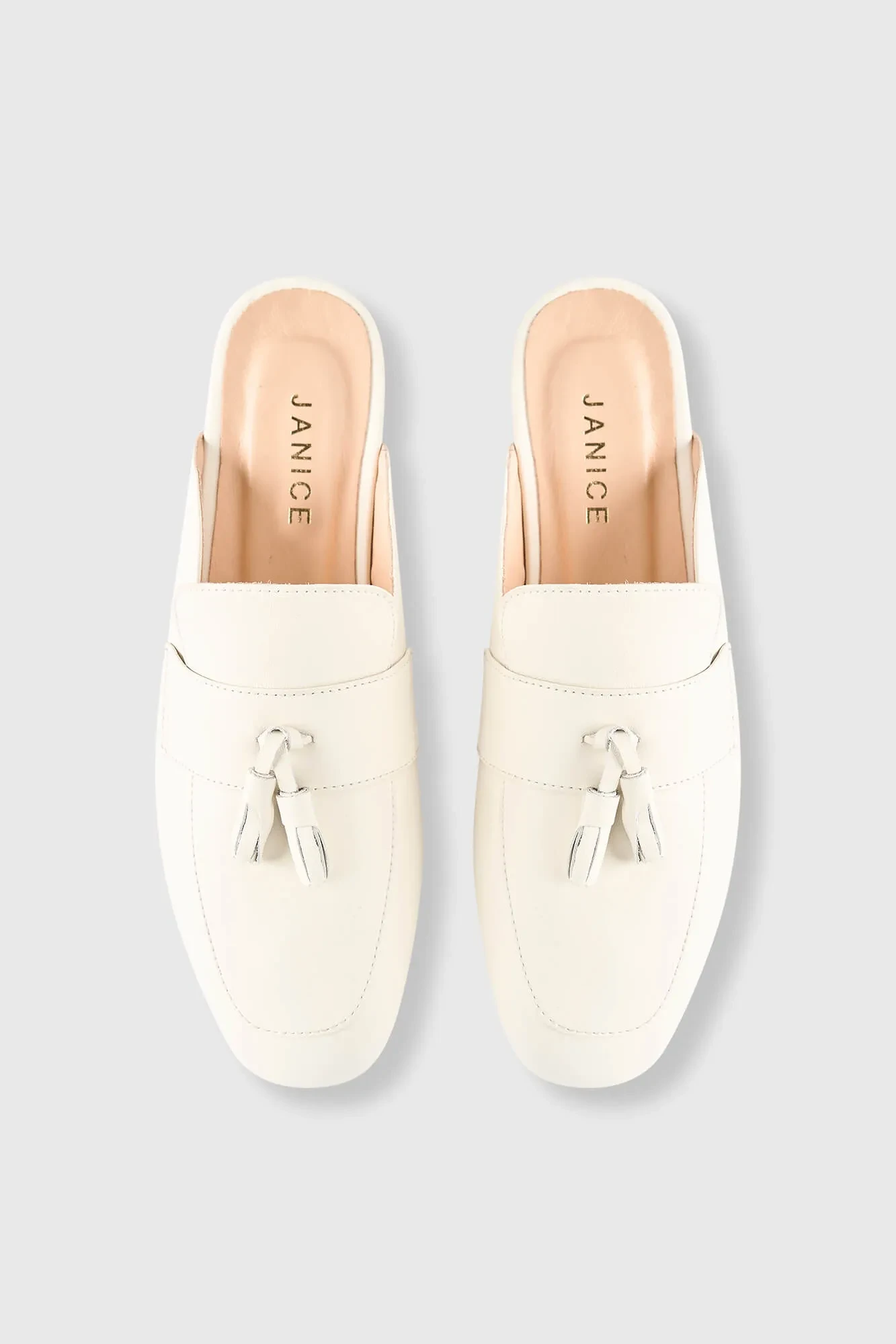 Slipper, Loafer, Damen, Wildleder, Burt Mule, Off-White