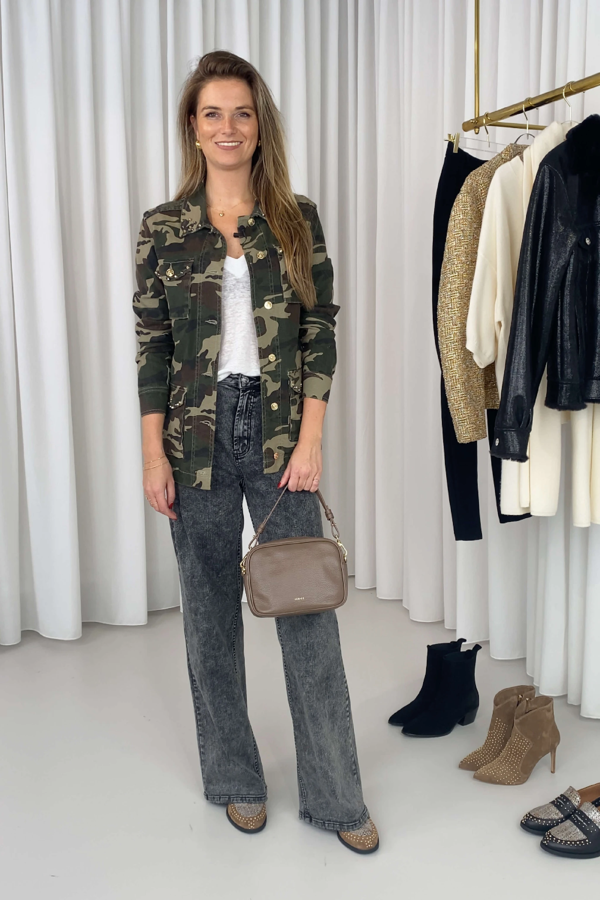Camouflage Denim Jack Dames