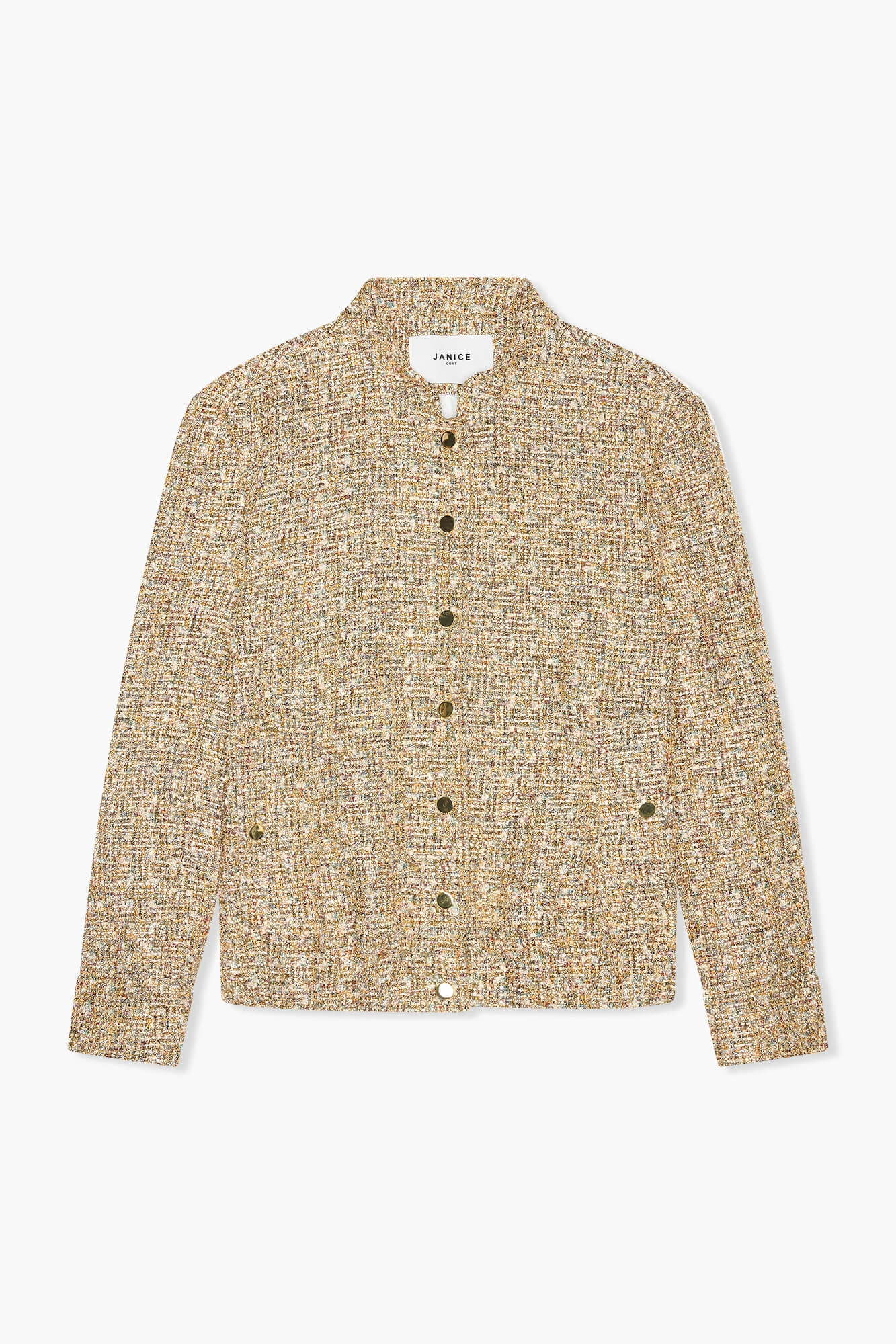 Bomberjacke für Damen aus Tweed, Maddox, Gold