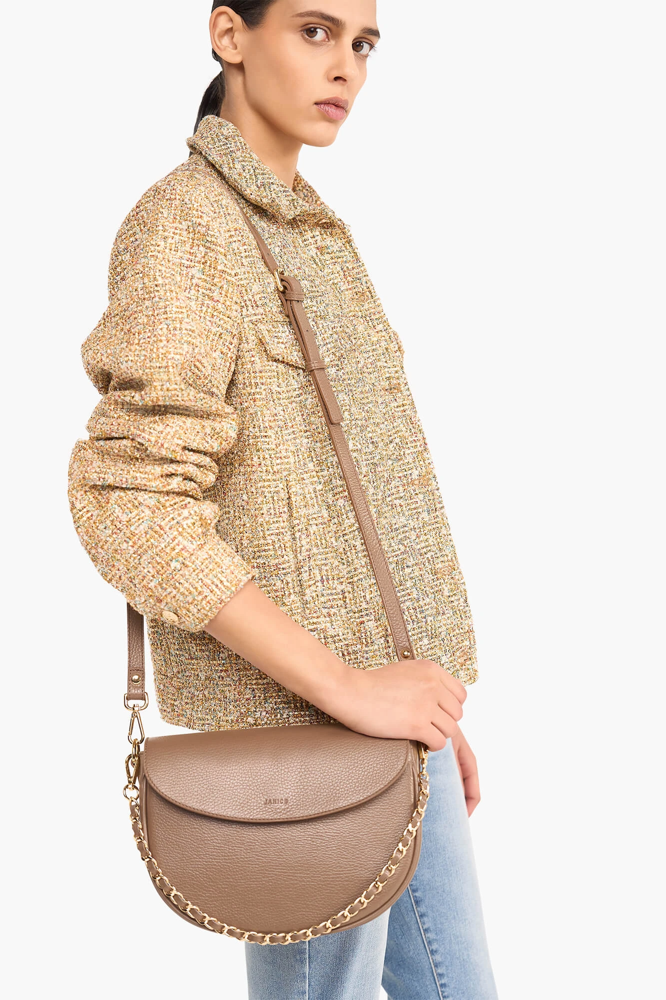 Jas Dames Kort Tweed Gregory Goud