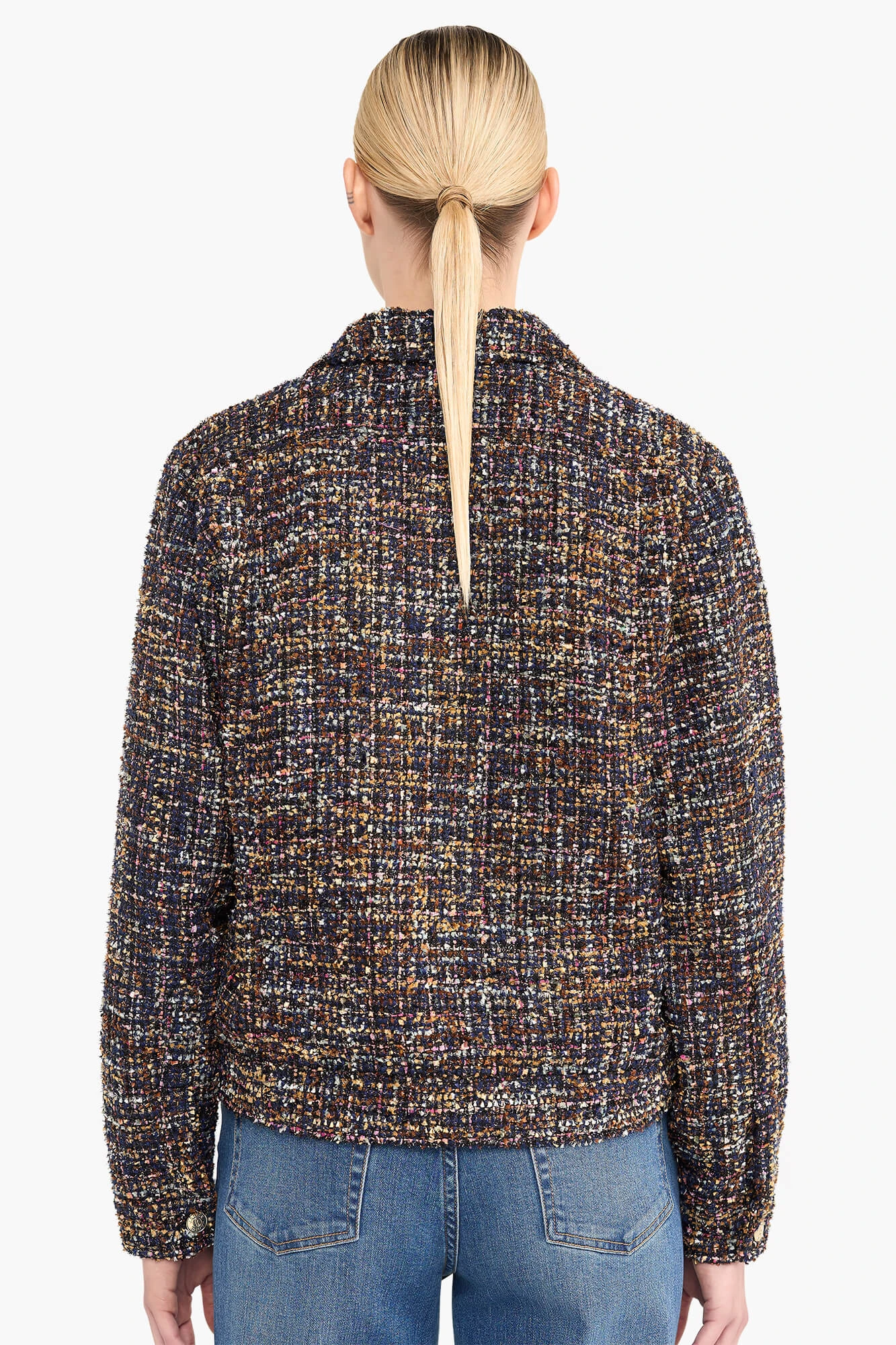 Jas Dames Kort Tweed Gregory Blauw