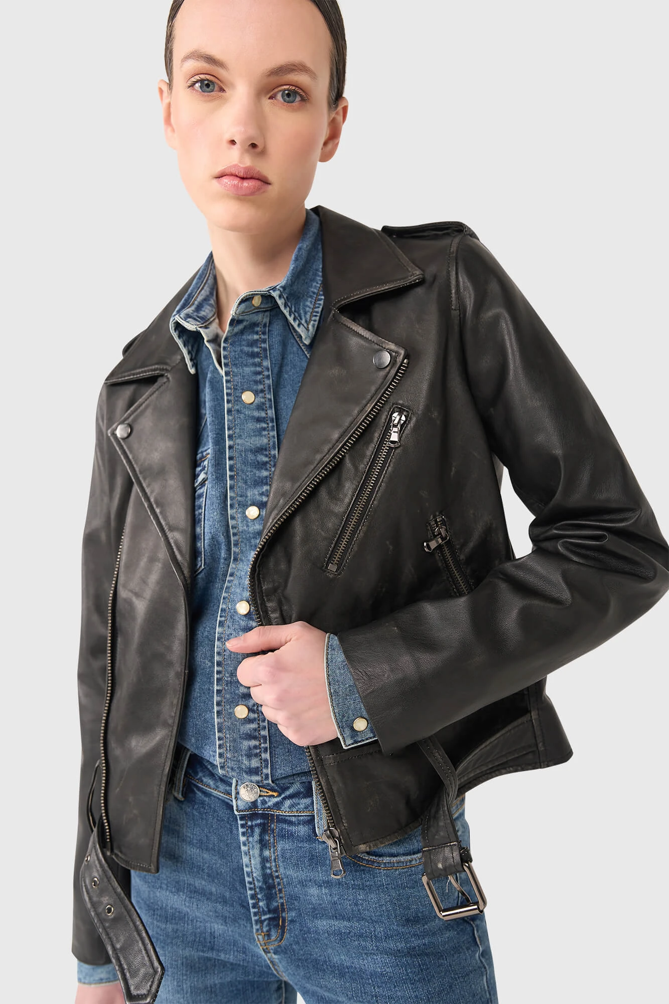 Burke Black Leather