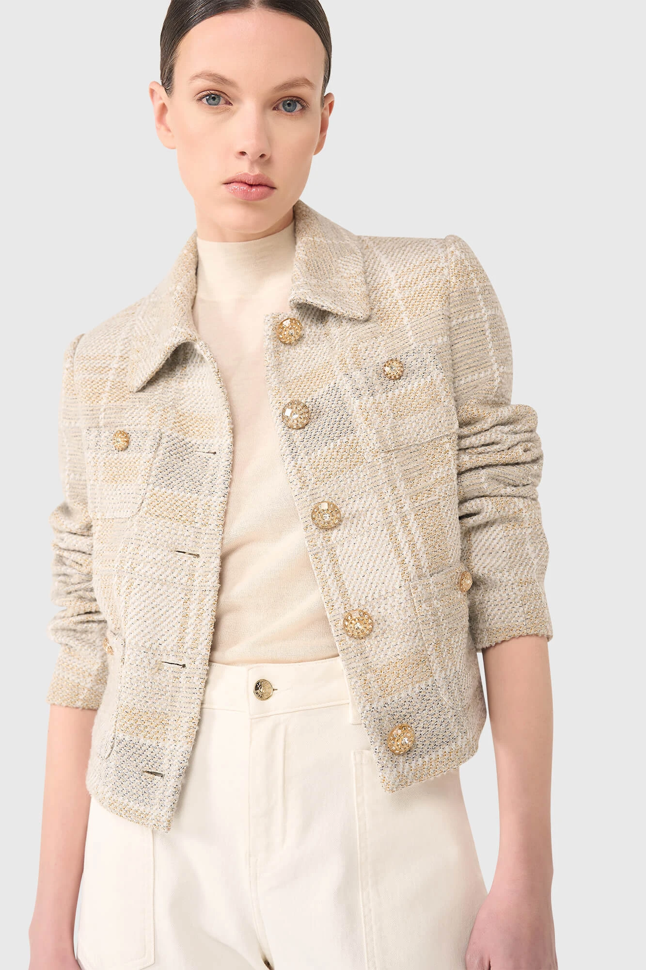 Tatum Grau Tweed Lurex