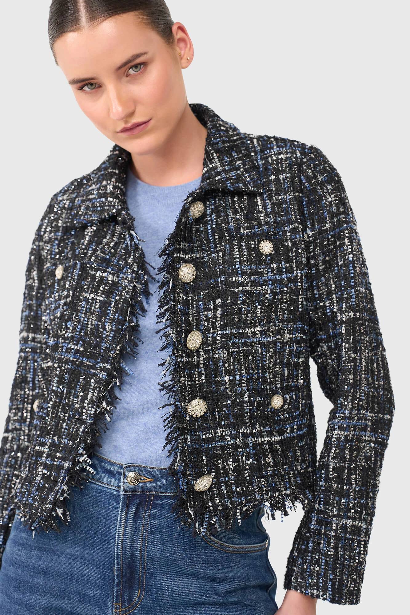 Tatum Blauw Lurex