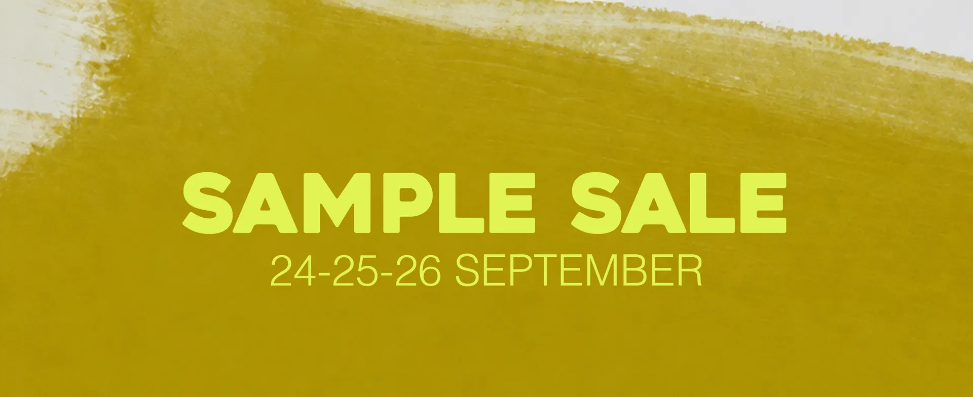 Sample sale banner