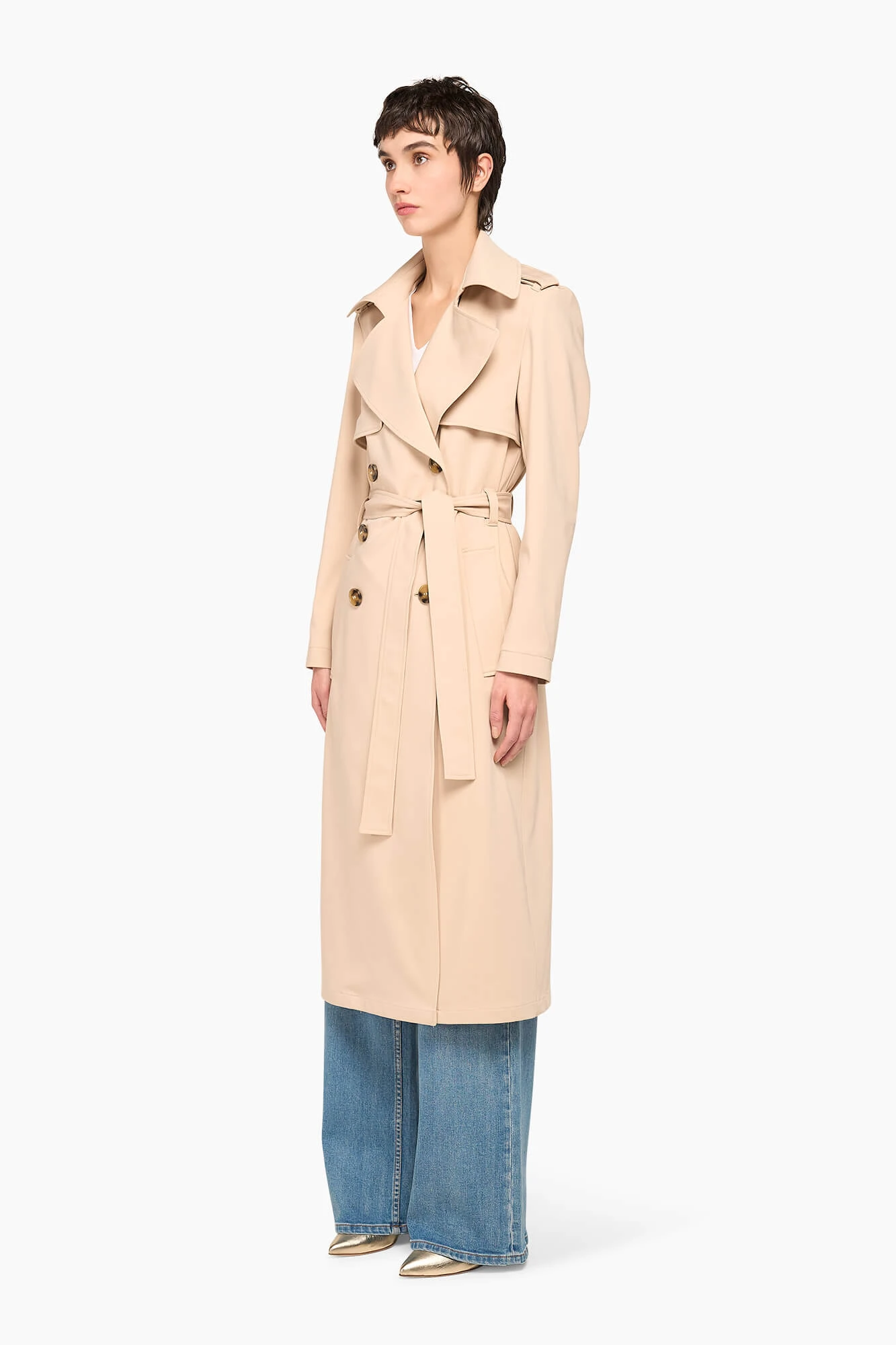 Trenchcoat Dames Robert Beige