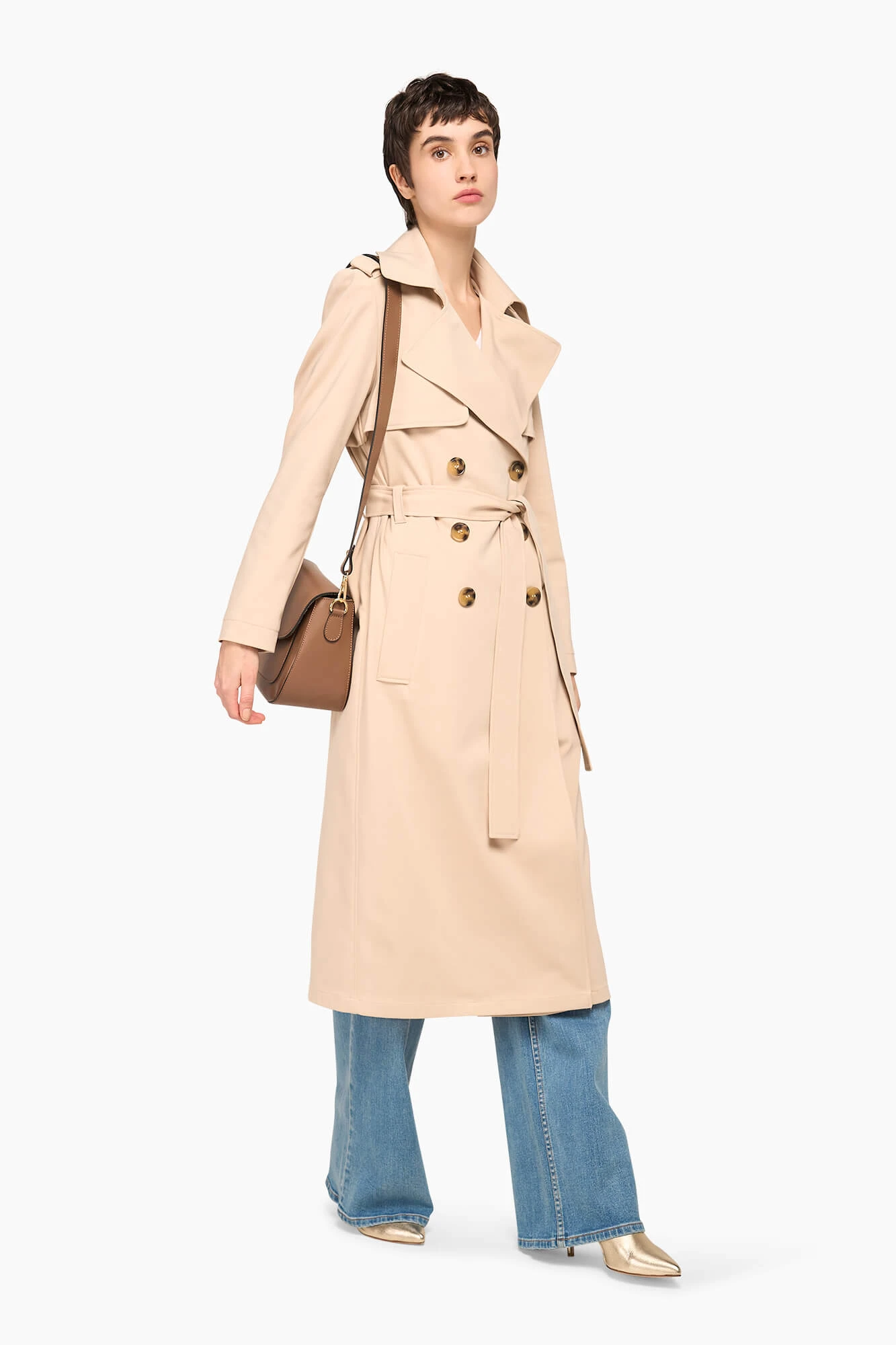 Trenchcoat Dames Robert Beige