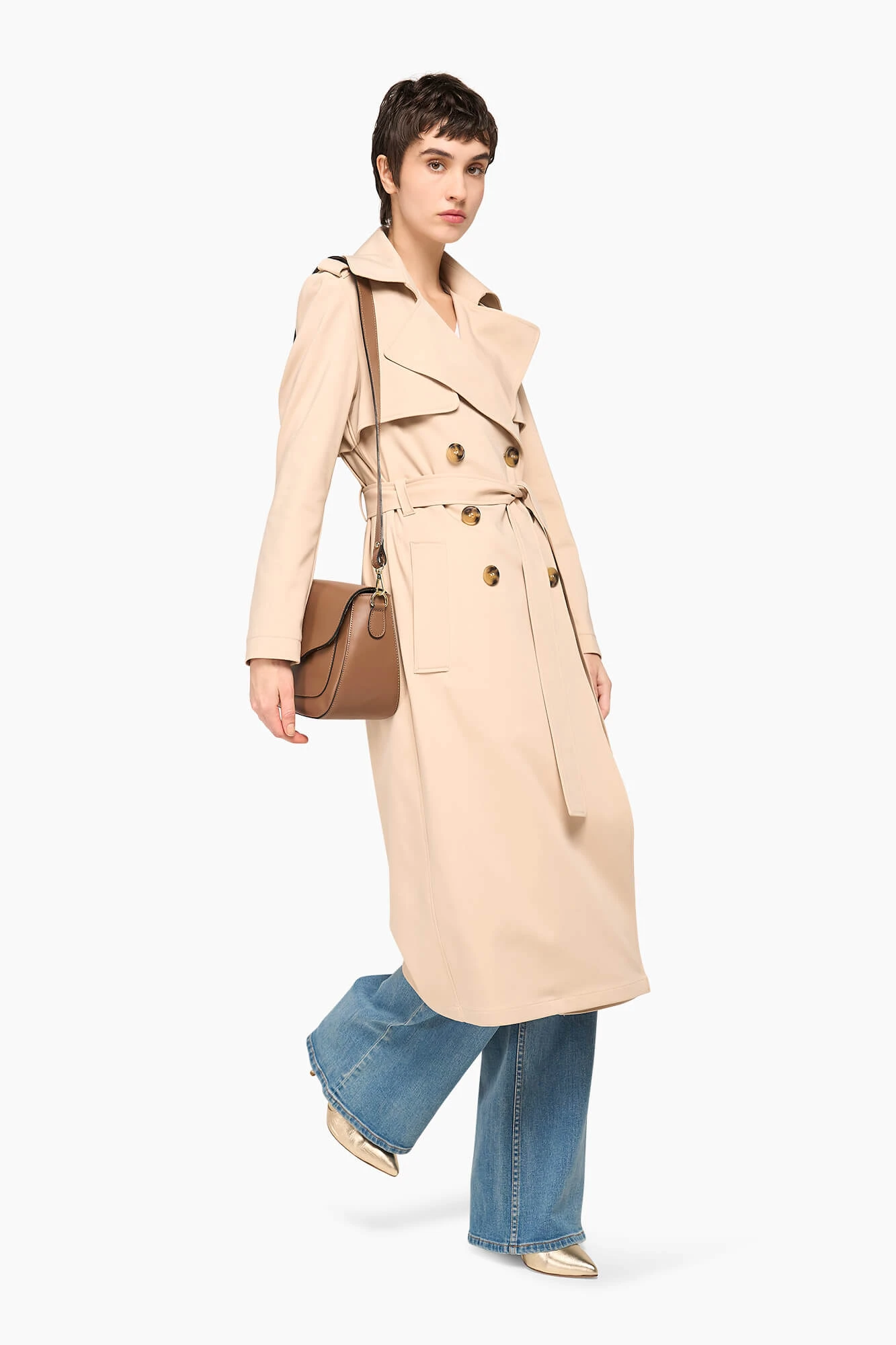 Trenchcoat Dames Robert Beige