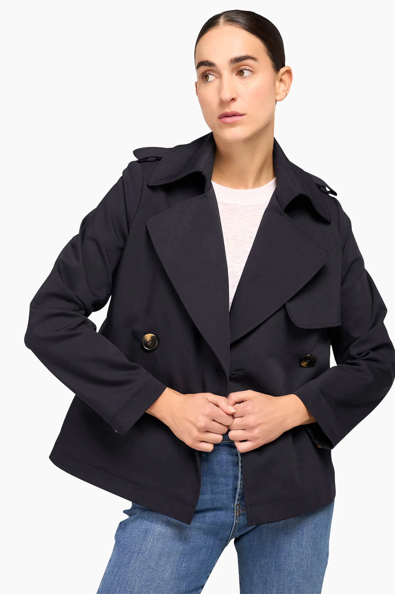 Jack Trench Dames Jean Navy Blue