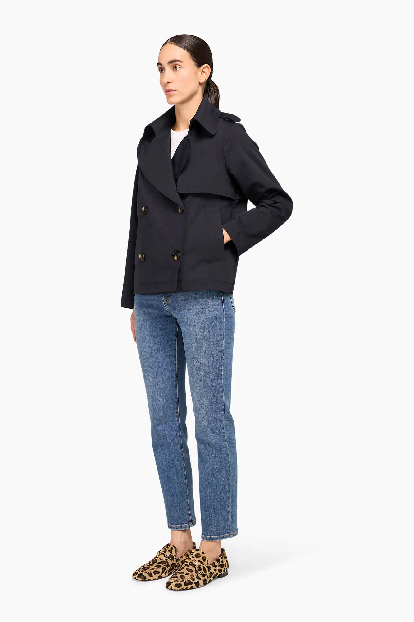 Jack Trench Dames Jean Navy Blue