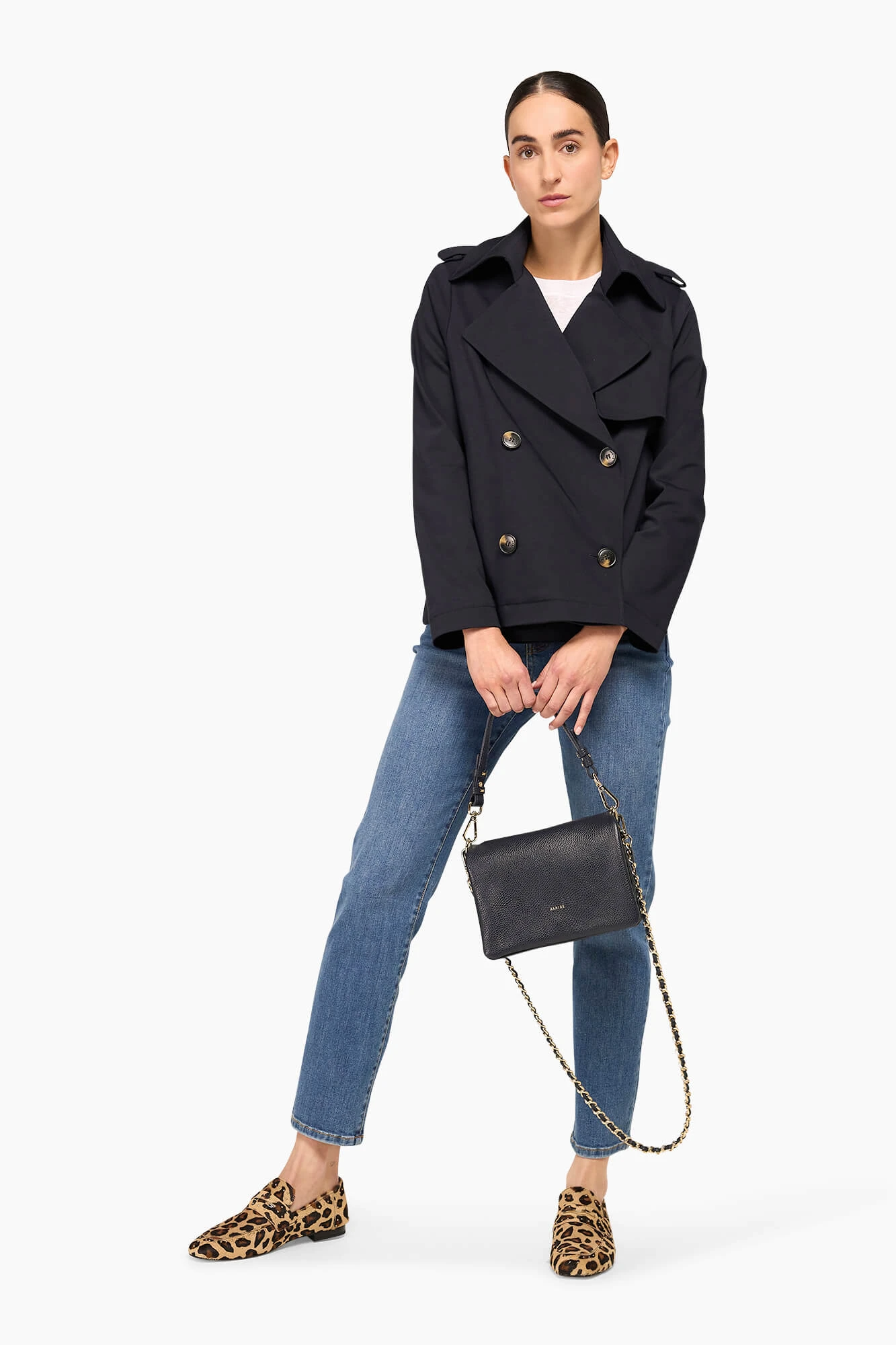 Jack Trench Dames Jean Navy Blue