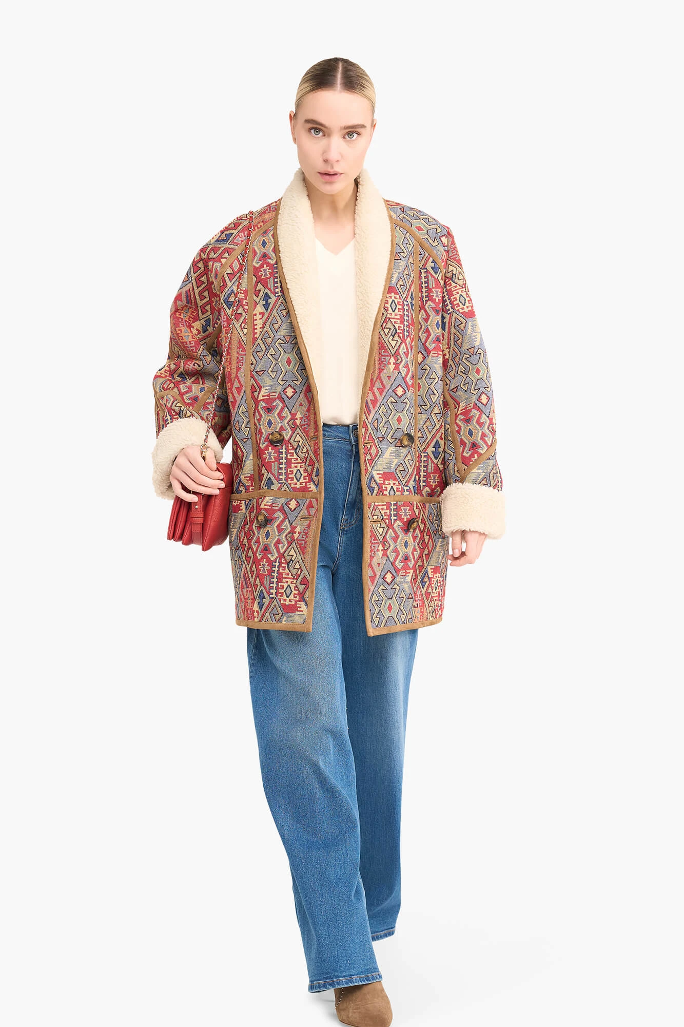Jas Dames Jacquard Raf Aztec Red