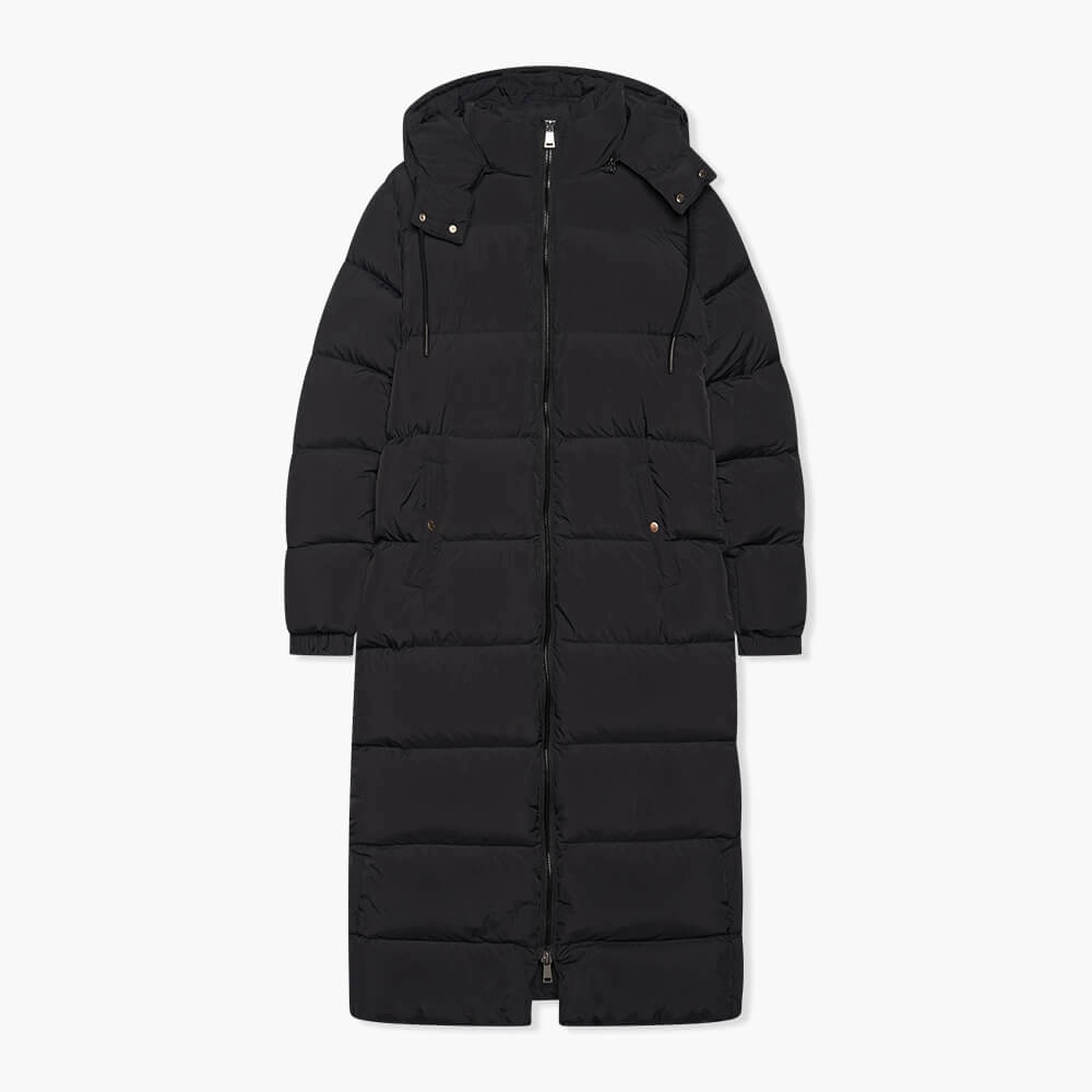 Puffer Jas Dames Lang Derrick Zwart