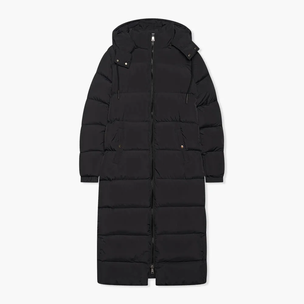 Puffer Jas Dames Lang Derrick Zwart