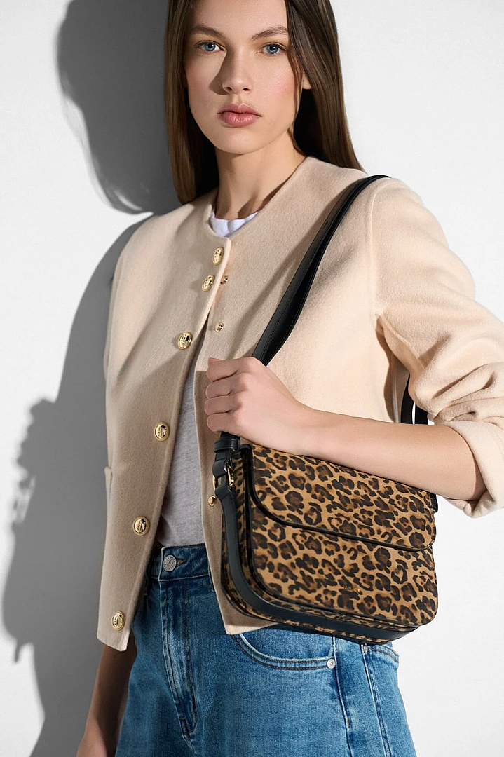 Women's Short Double-Faced Cashmere Coat by Vince in Peach