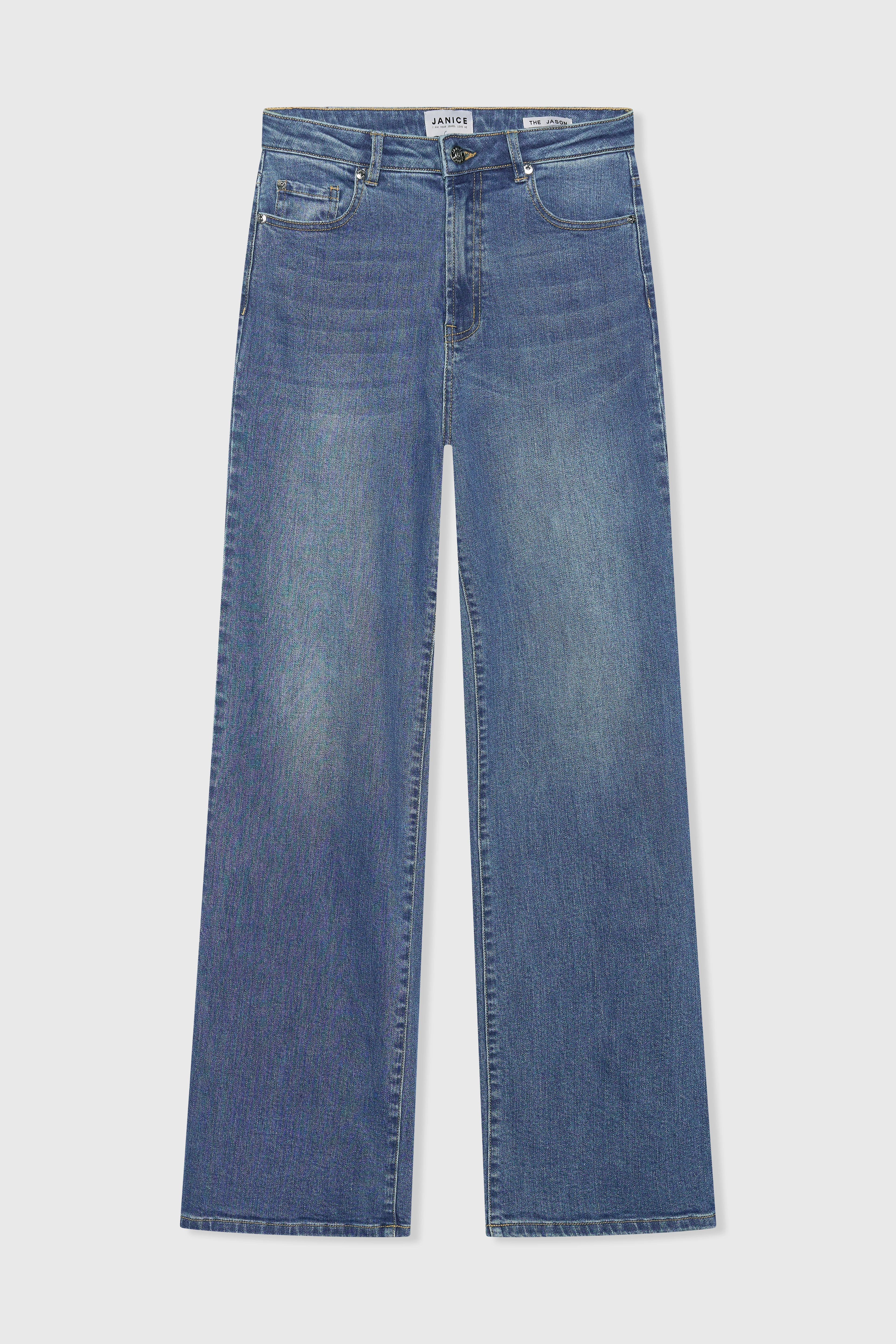 Damenjeans mit weitem Bein, Jason, Blau 111