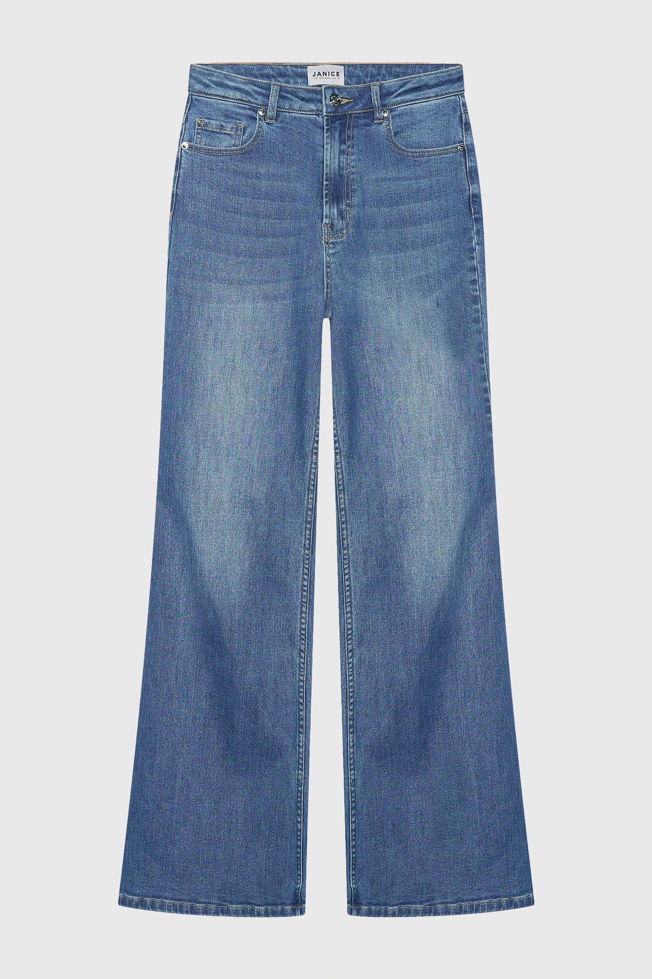 High Rise Wijde Leg Jeans Mason Blauw 111