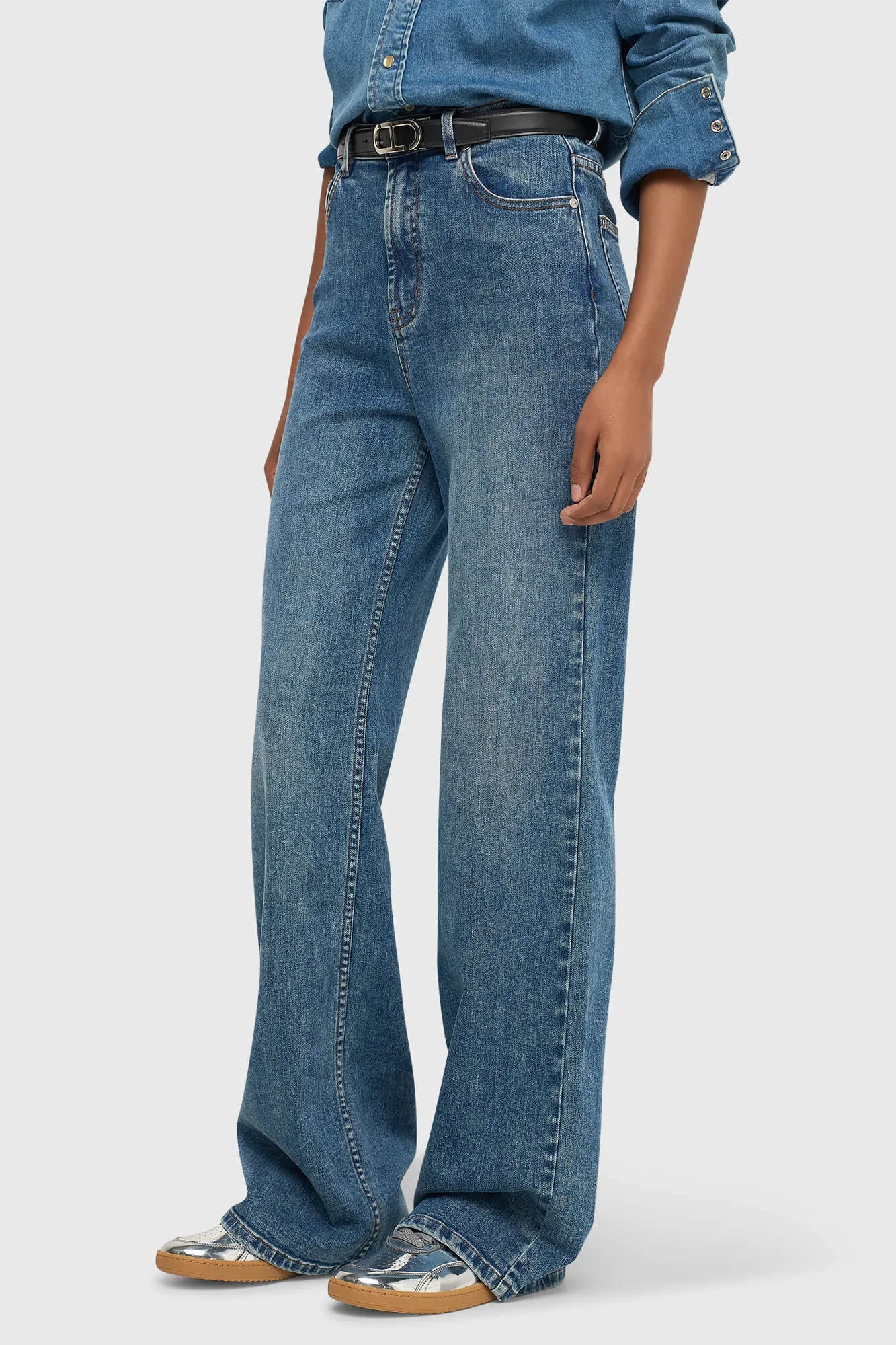 Women's Straight-Leg High-Rise Stretch Jeans, Jason Blue 932