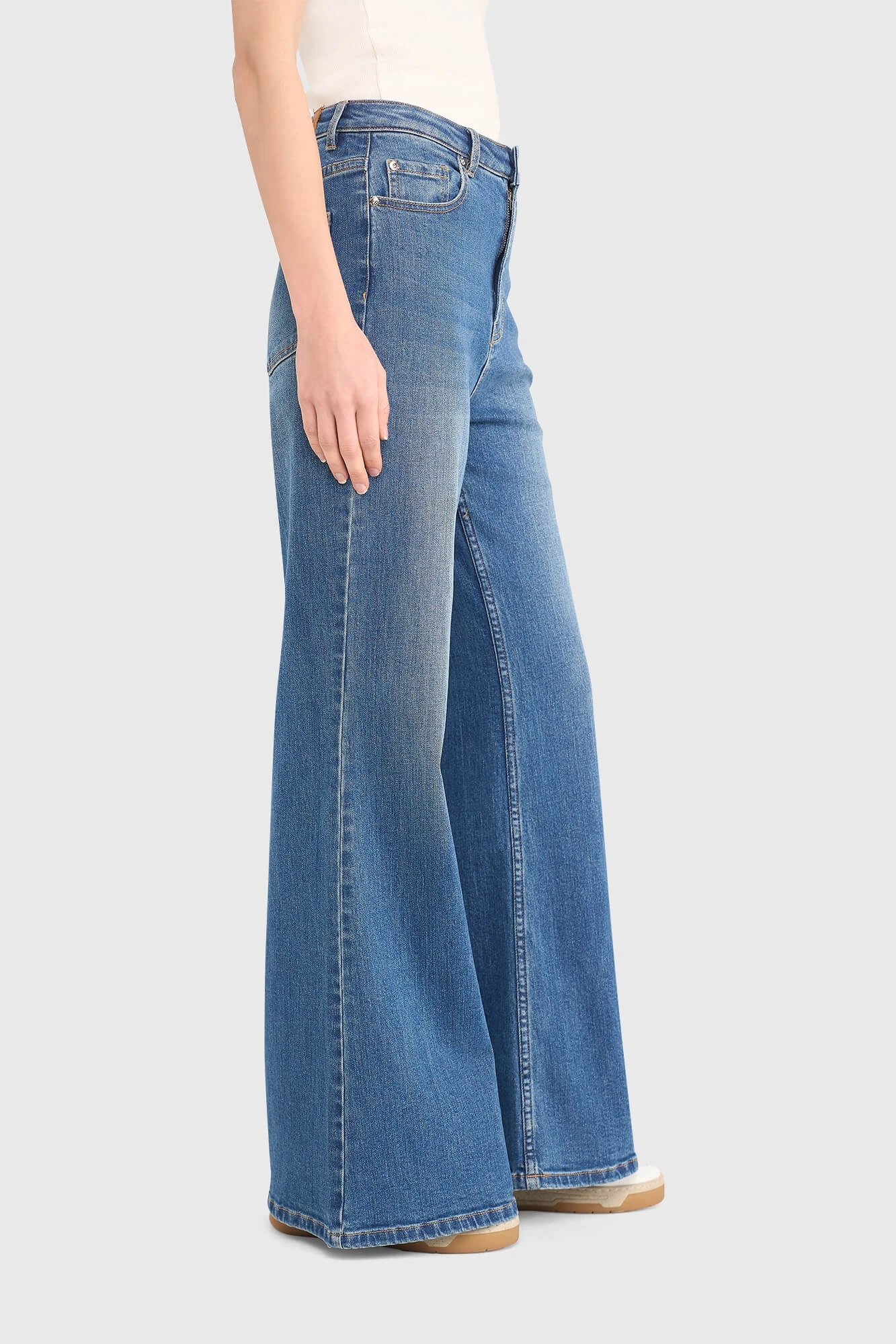 High Rise Wijde Leg Jeans Mason Blauw 111