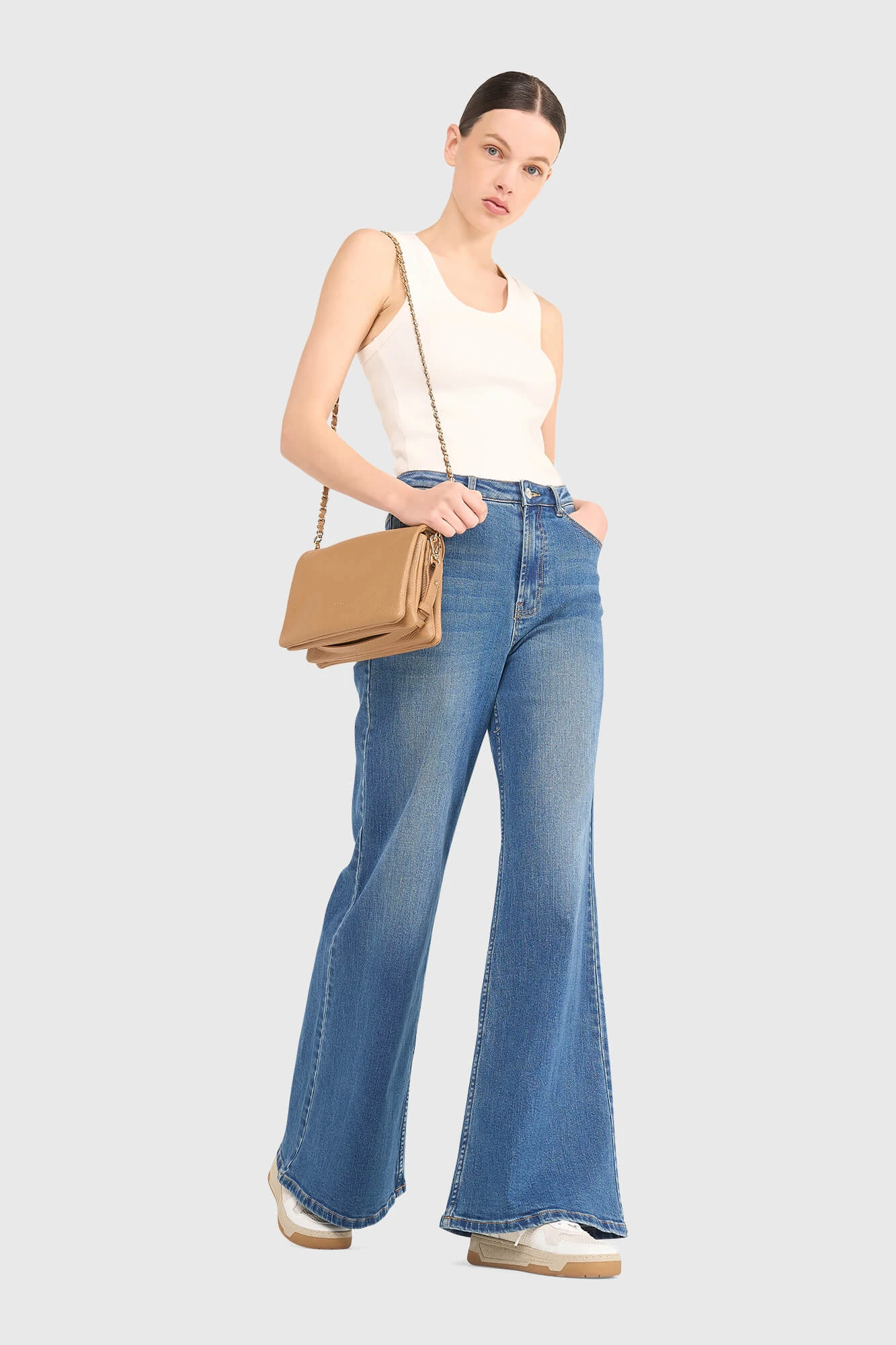 High-Rise Wide-Leg Jeans, Mason Blue 111