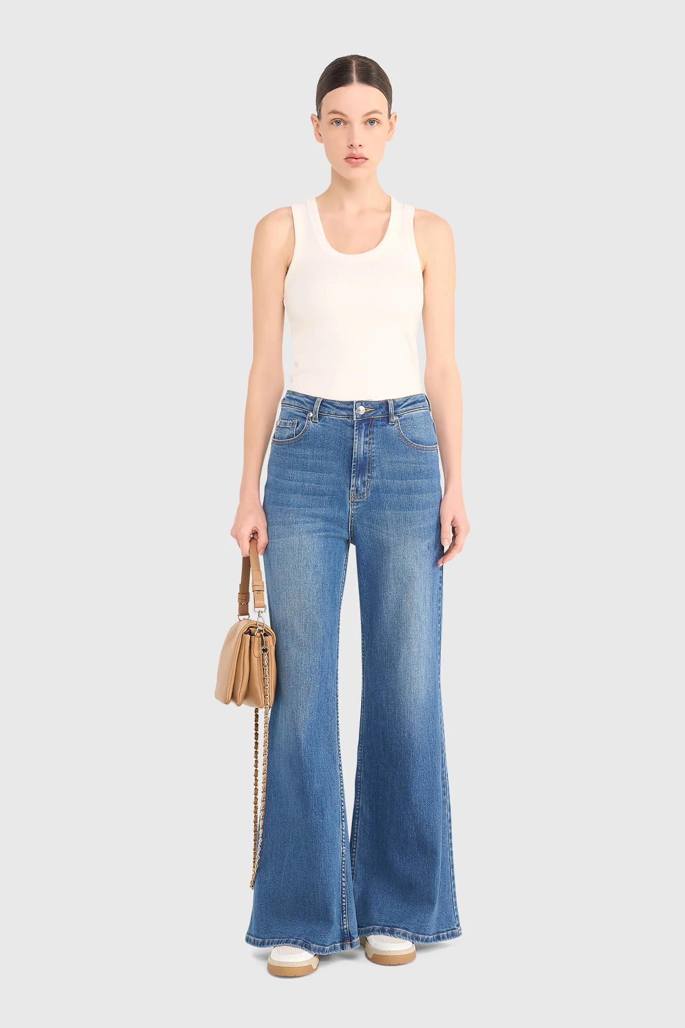 High-Rise Wide-Leg Jeans, Mason Blue 111