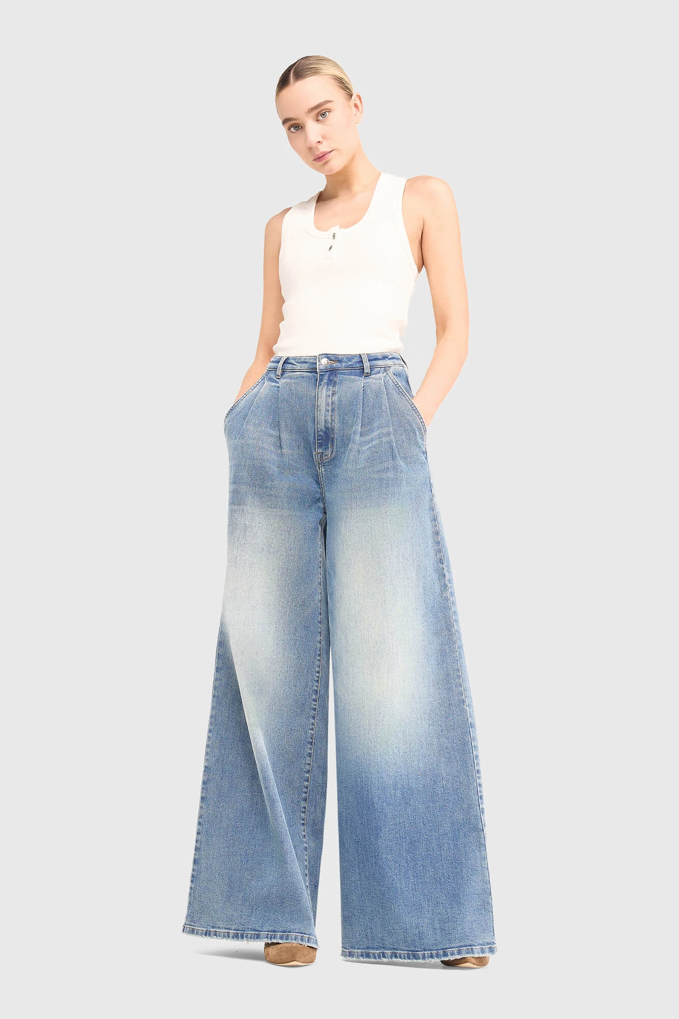Jeans Dames Wijde Pijp Dollar Blauw 920