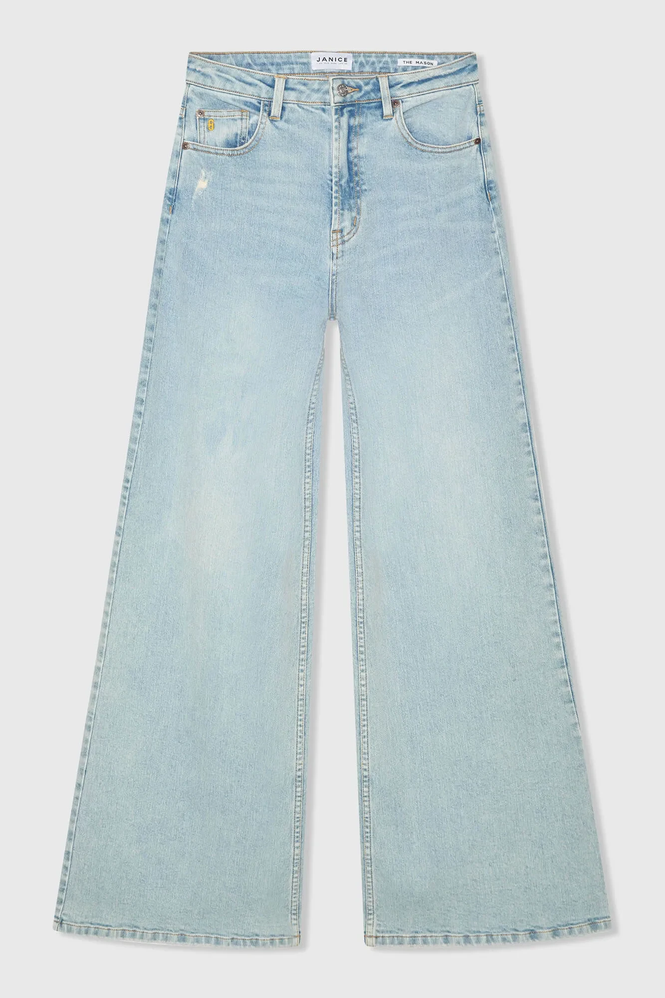 Women's Wide-Leg High-Rise Stretch Jeans, Mason Blue, Size 565