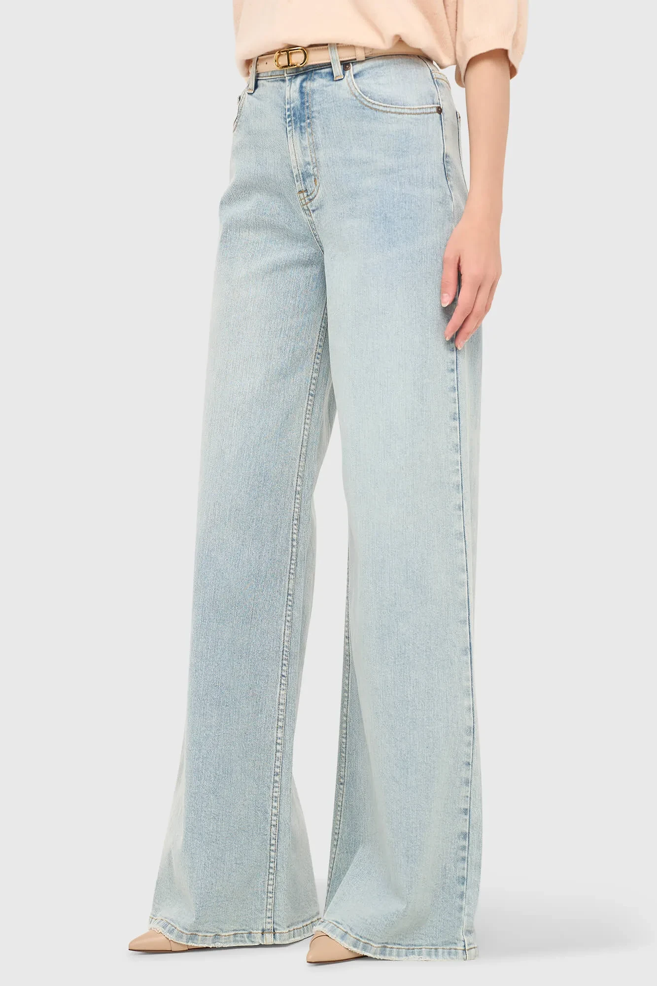 Women's Wide-Leg High-Rise Stretch Jeans, Mason Blue, Size 565