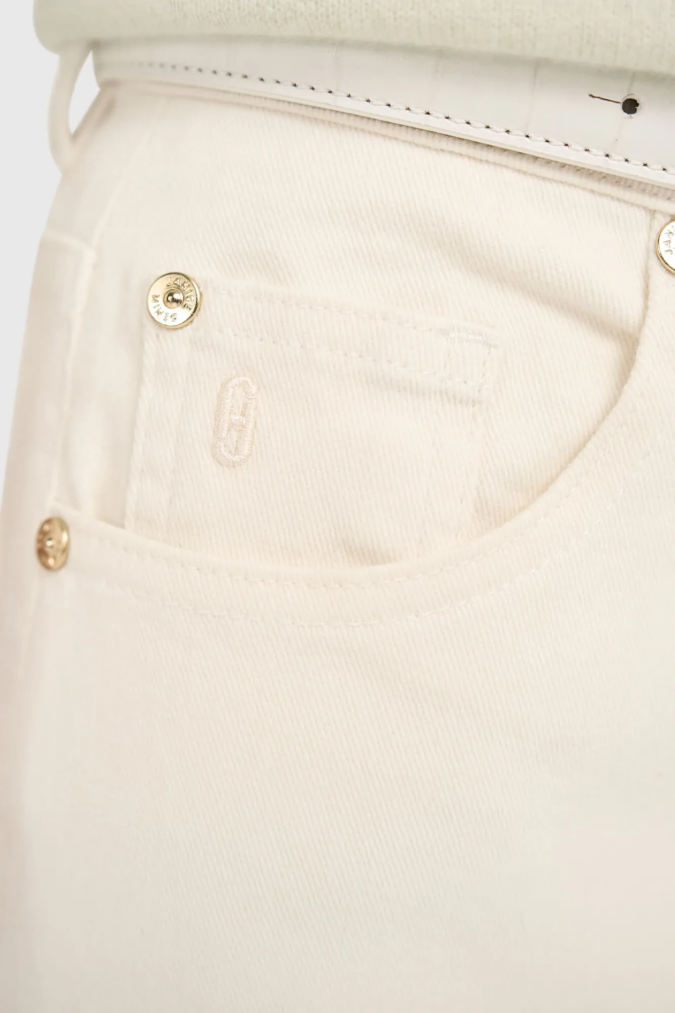 Women's Wide-Leg High-Rise Stretch Mason Jeans in Off-White, Size 264