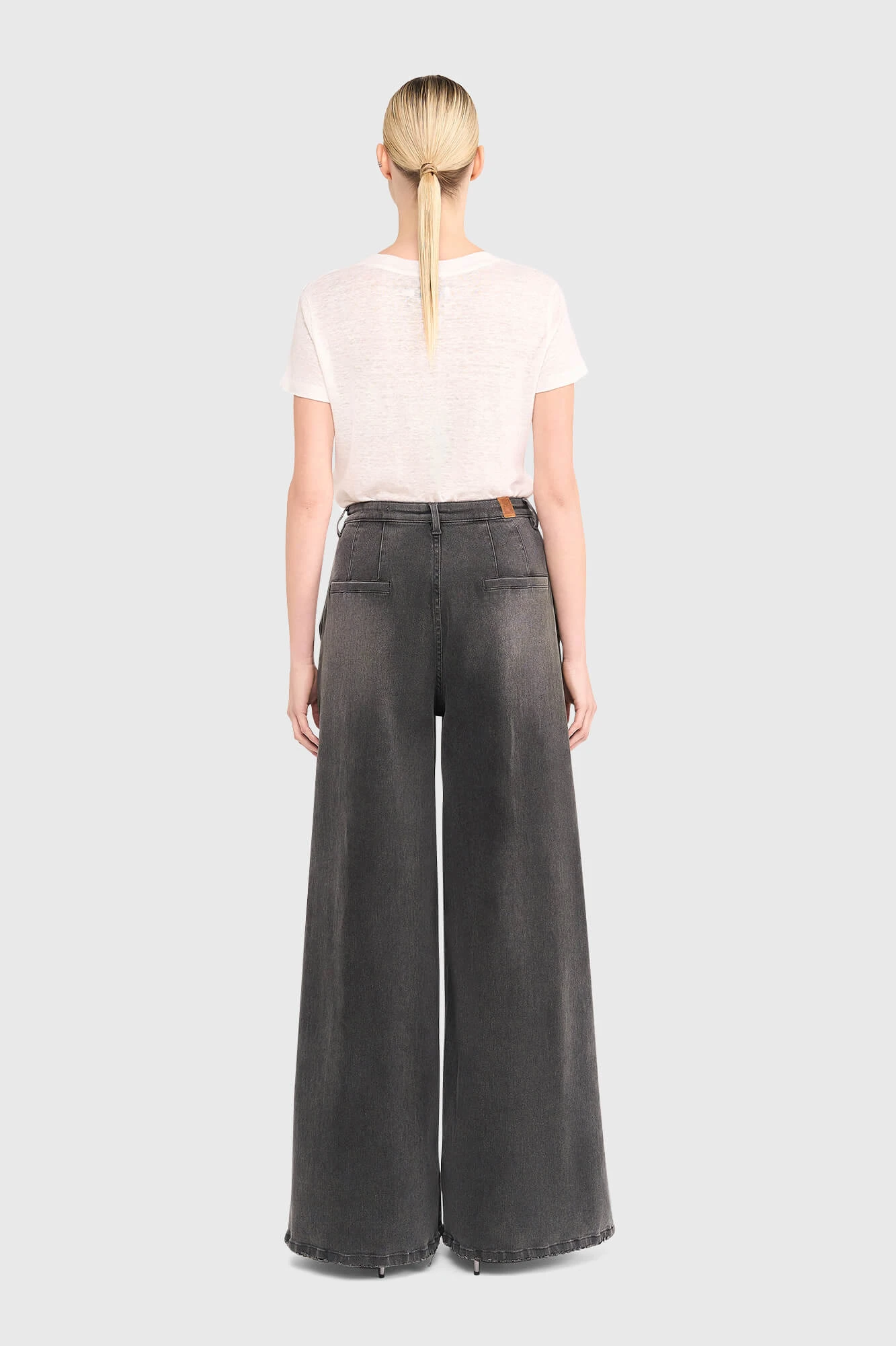 Jeans Dames Wijde Pijp Dollar Grijs 415