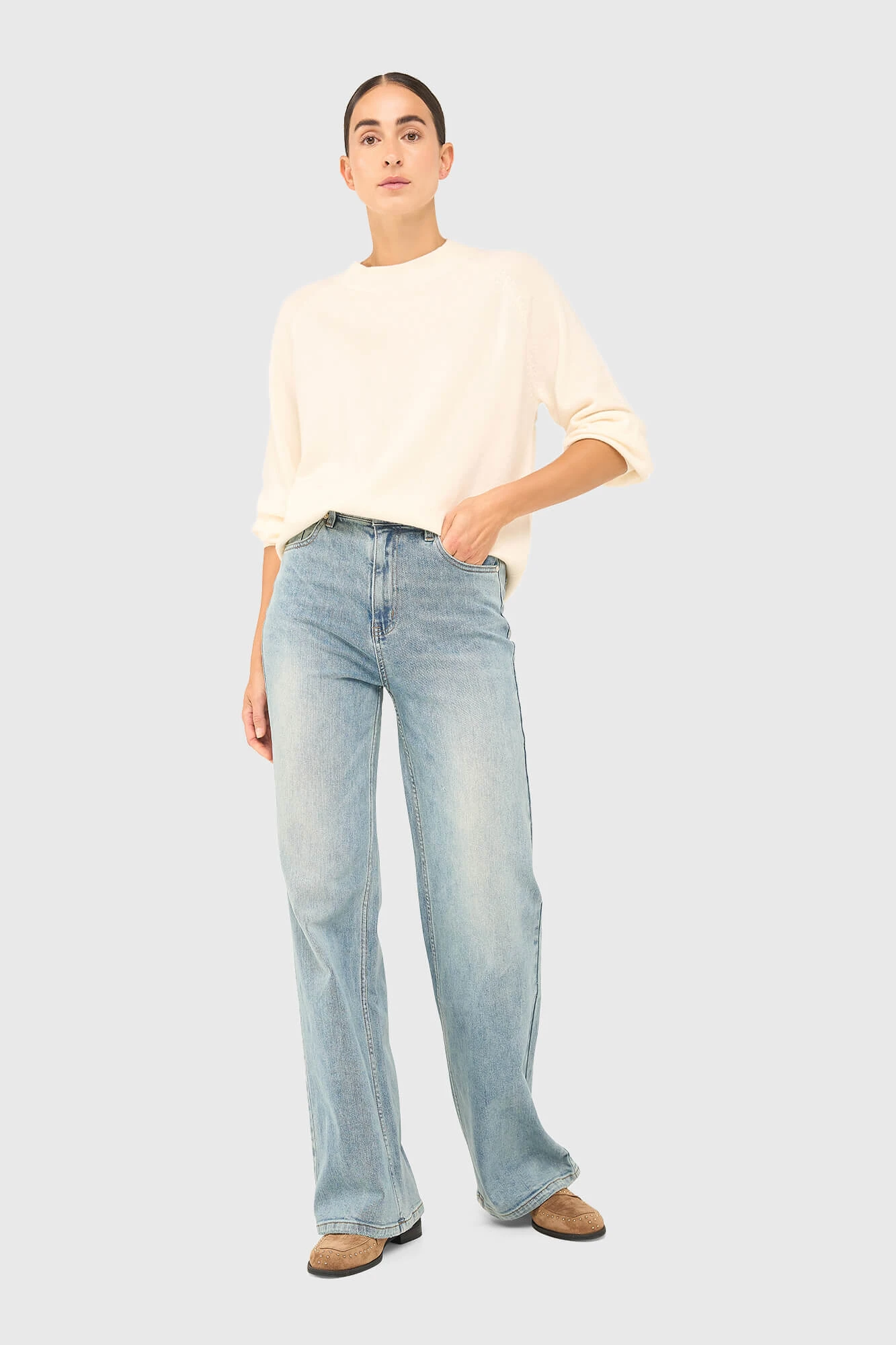 Jeans Dames Wijde Pijp Jason Blauw 920