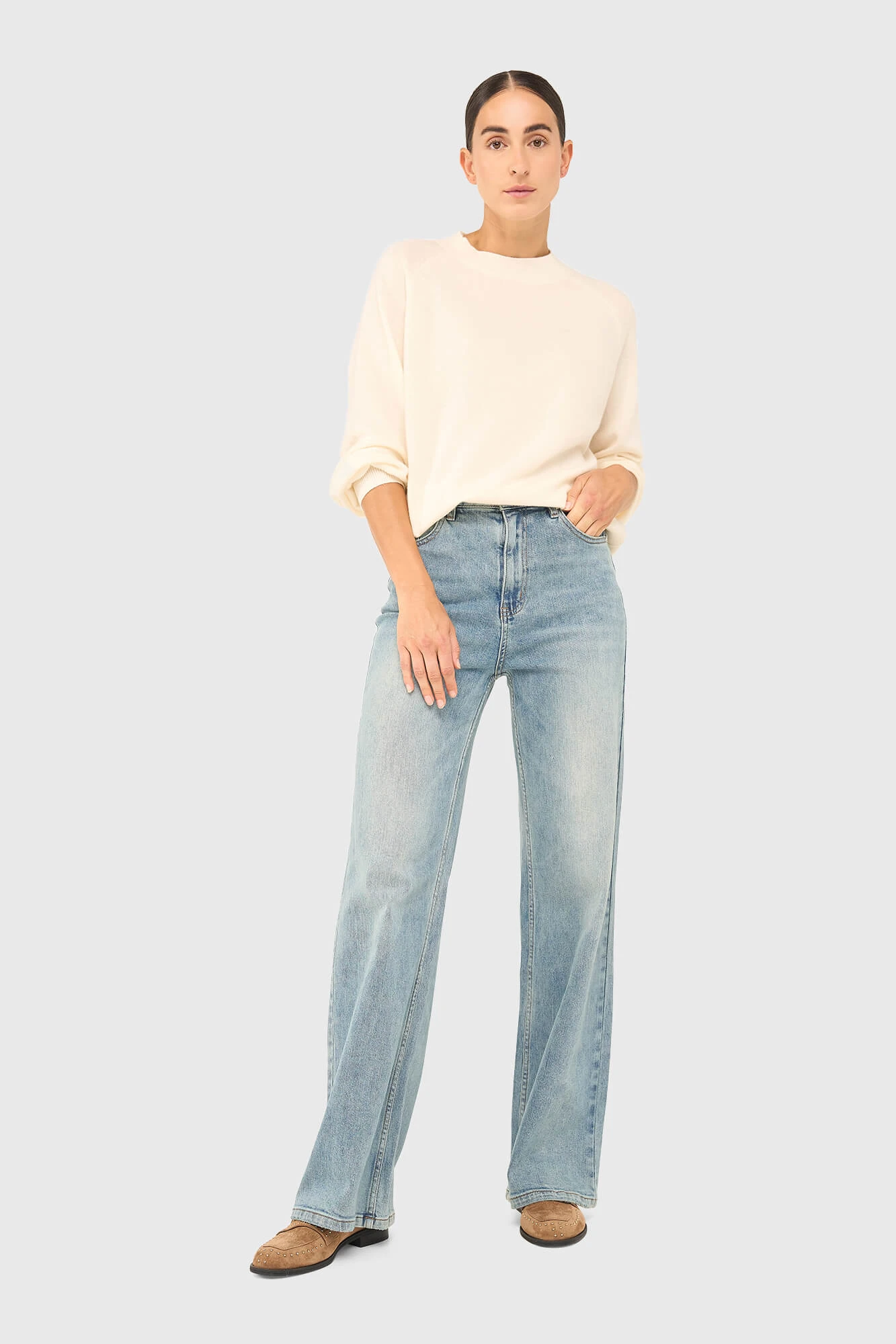 Jeans Dames Wijde Pijp Jason Blauw 920