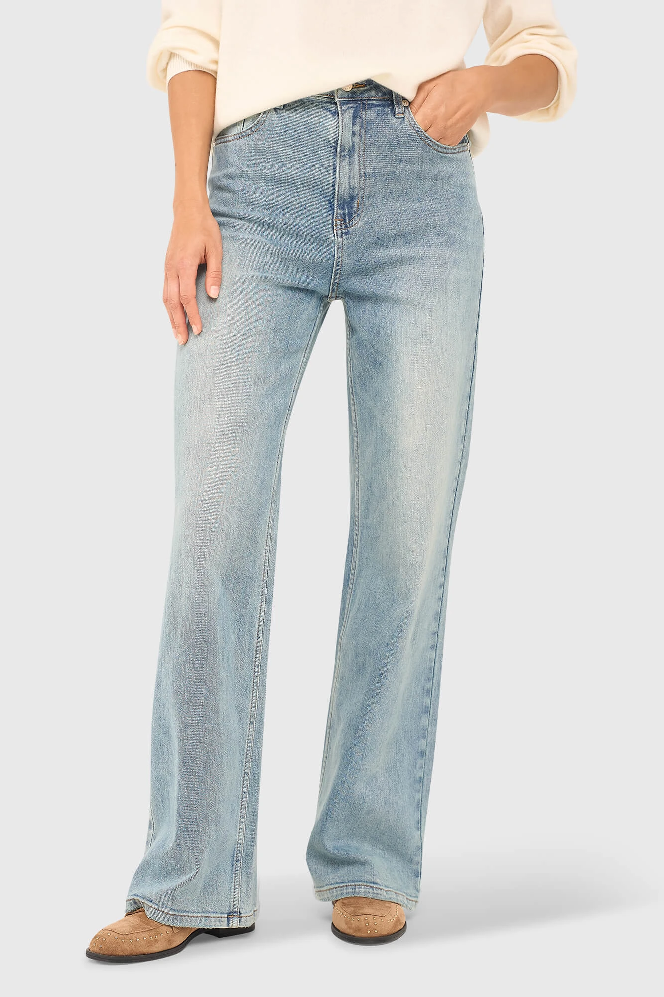 Jeans Dames Wijde Pijp Jason Blauw 920