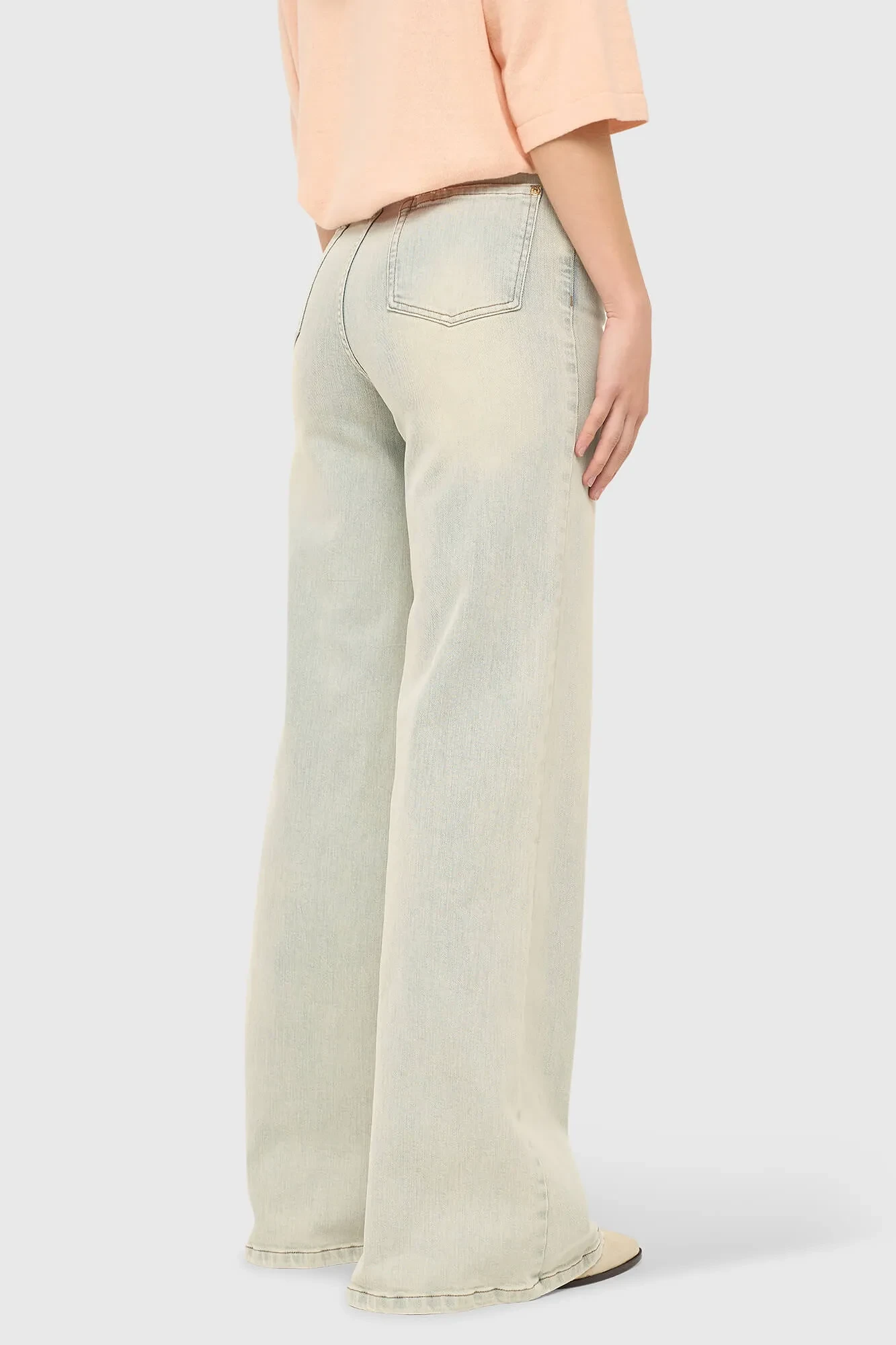 Jeans für Damen, weit geschnitten, Stretch, mittlere Leibhöhe, Stretch-Cashmere, blau 004